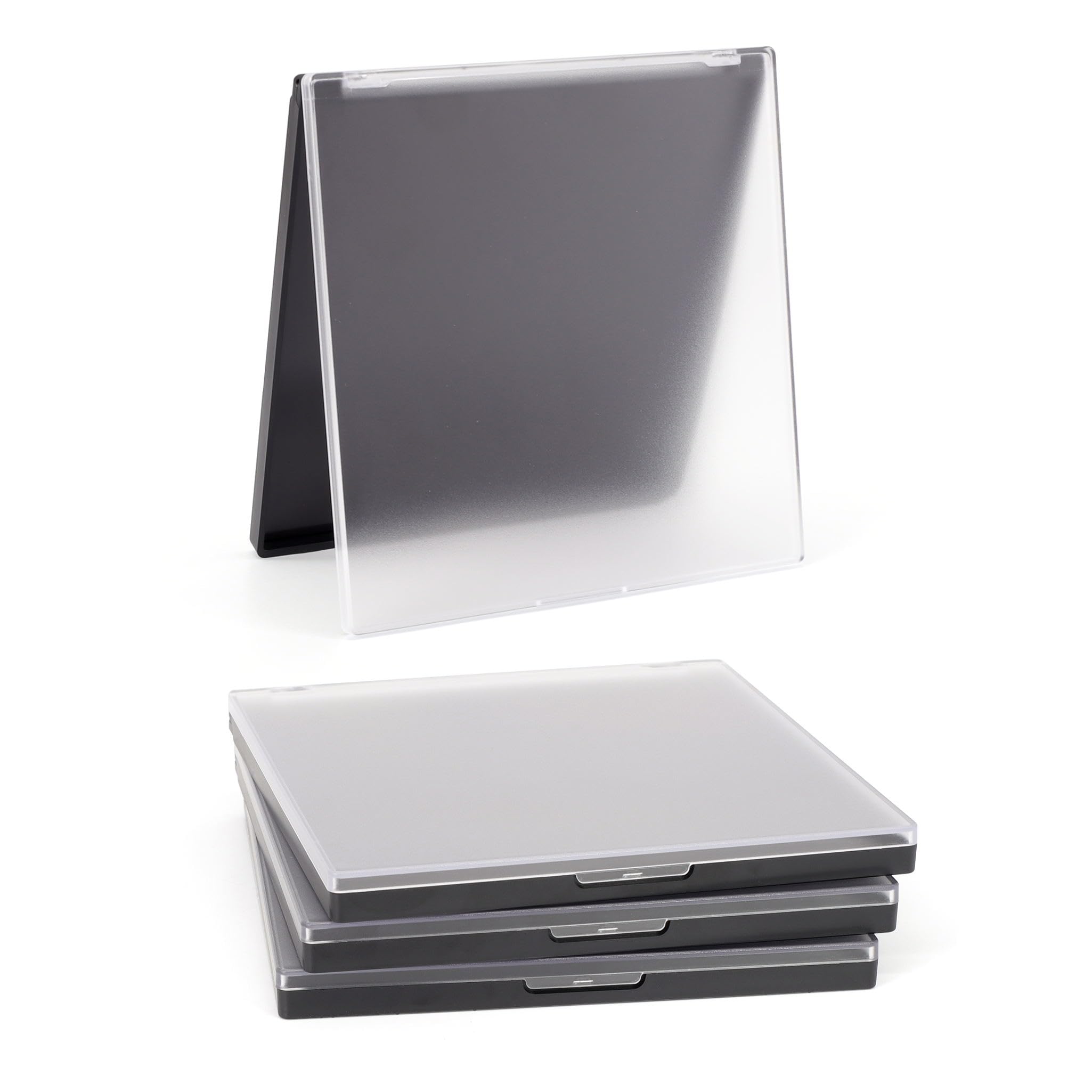 AJLTPA Magnetic Makeup Palette 3-Pack — Frosted Top, 60 Adhesive Metal Stickers