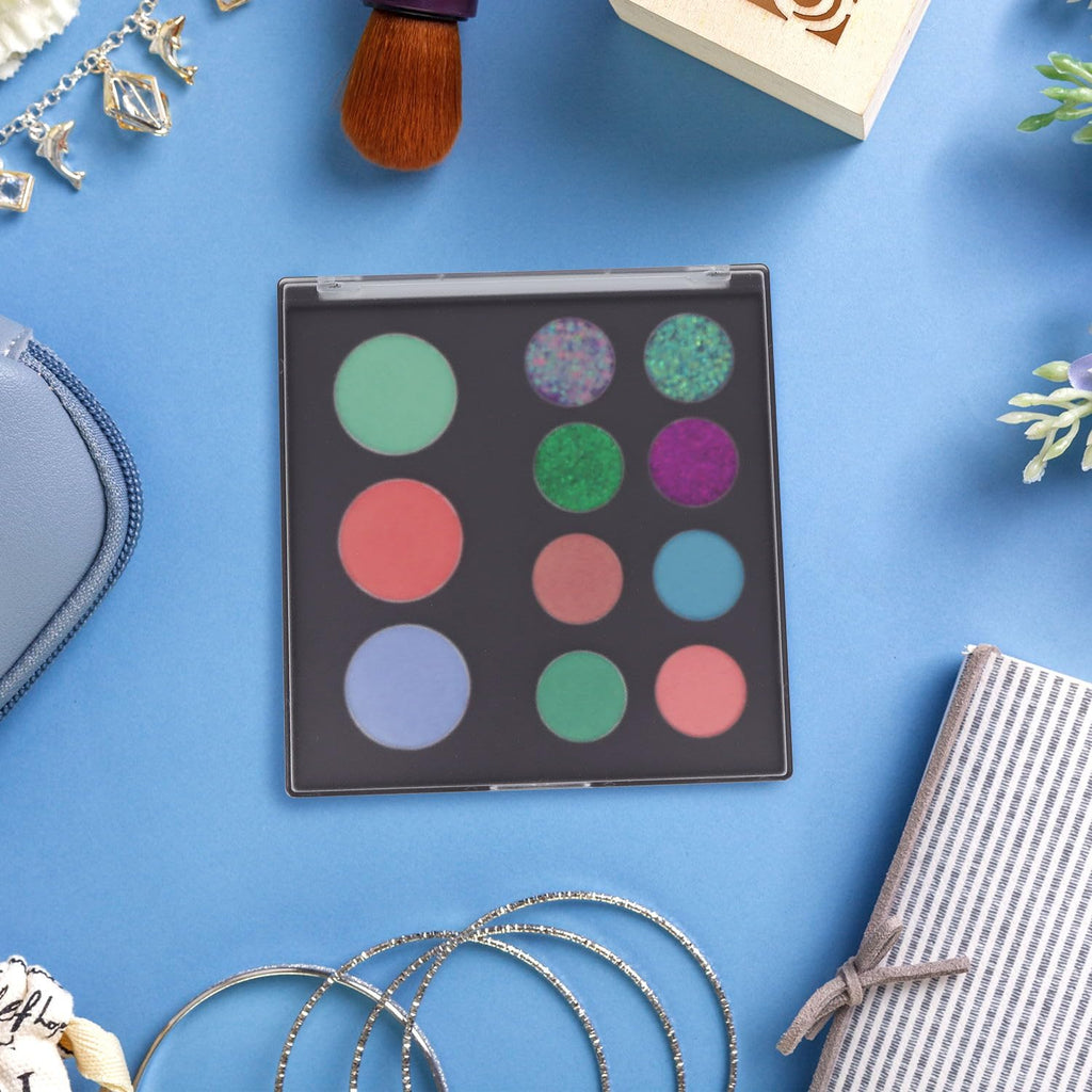 AJLTPA Magnetic Makeup Palette 3-Pack — Frosted Top, 60 Adhesive Metal Stickers