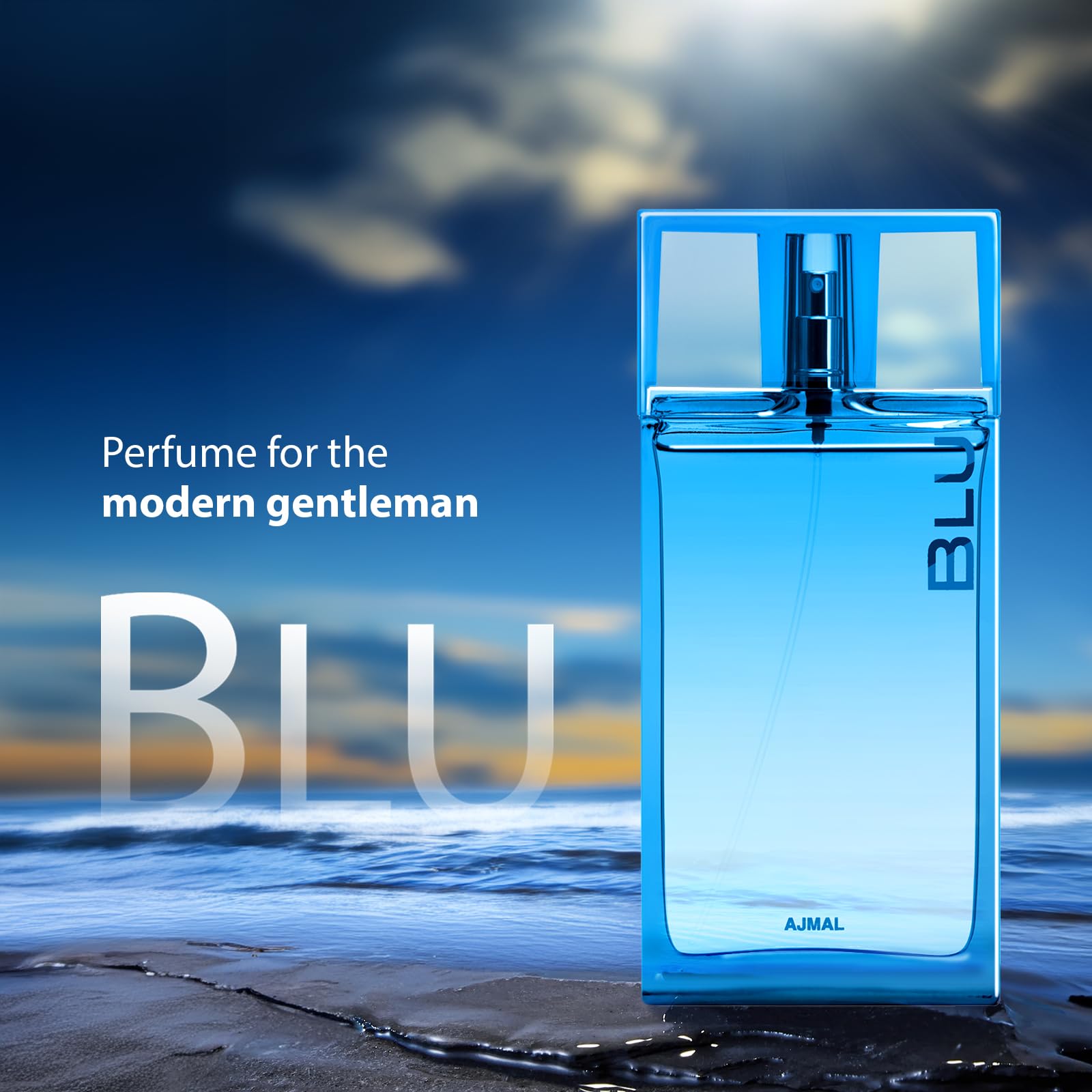 Ajmal Blu Eau de Parfum for Men – Long-Lasting Fresh Aquatic Scent (90 ml)