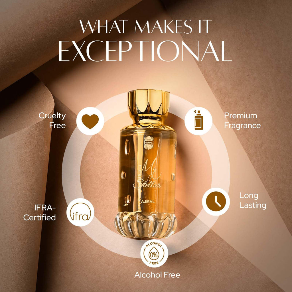 Ajmal My Stellar Eau de Parfum for Women – 100 ml | Long-Lasting Musky Fragrance | Made in Dubai