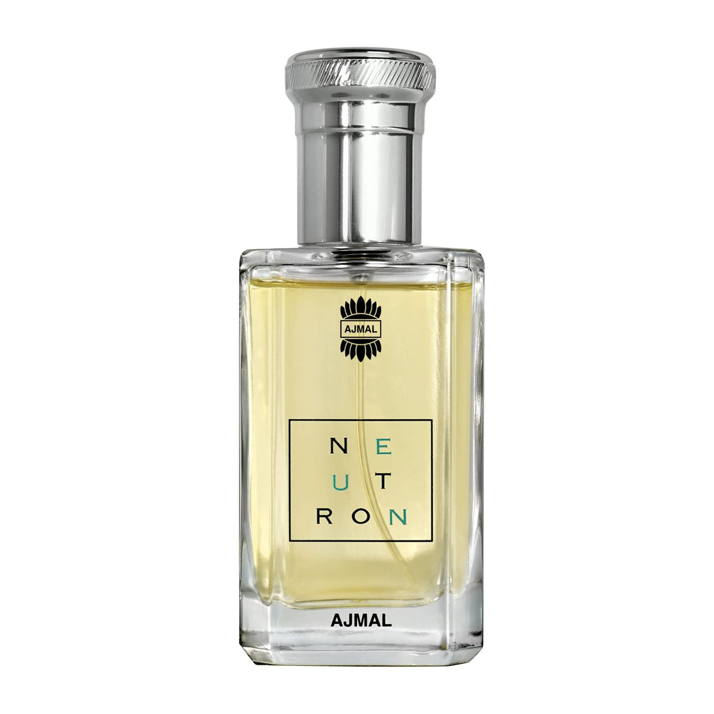 Ajmal Neutron Eau de Parfum for Men – 3.4 oz / 100 ml | Fresh Fruity-Musky & Woody Scent | Long-Lasting Dubai Craft