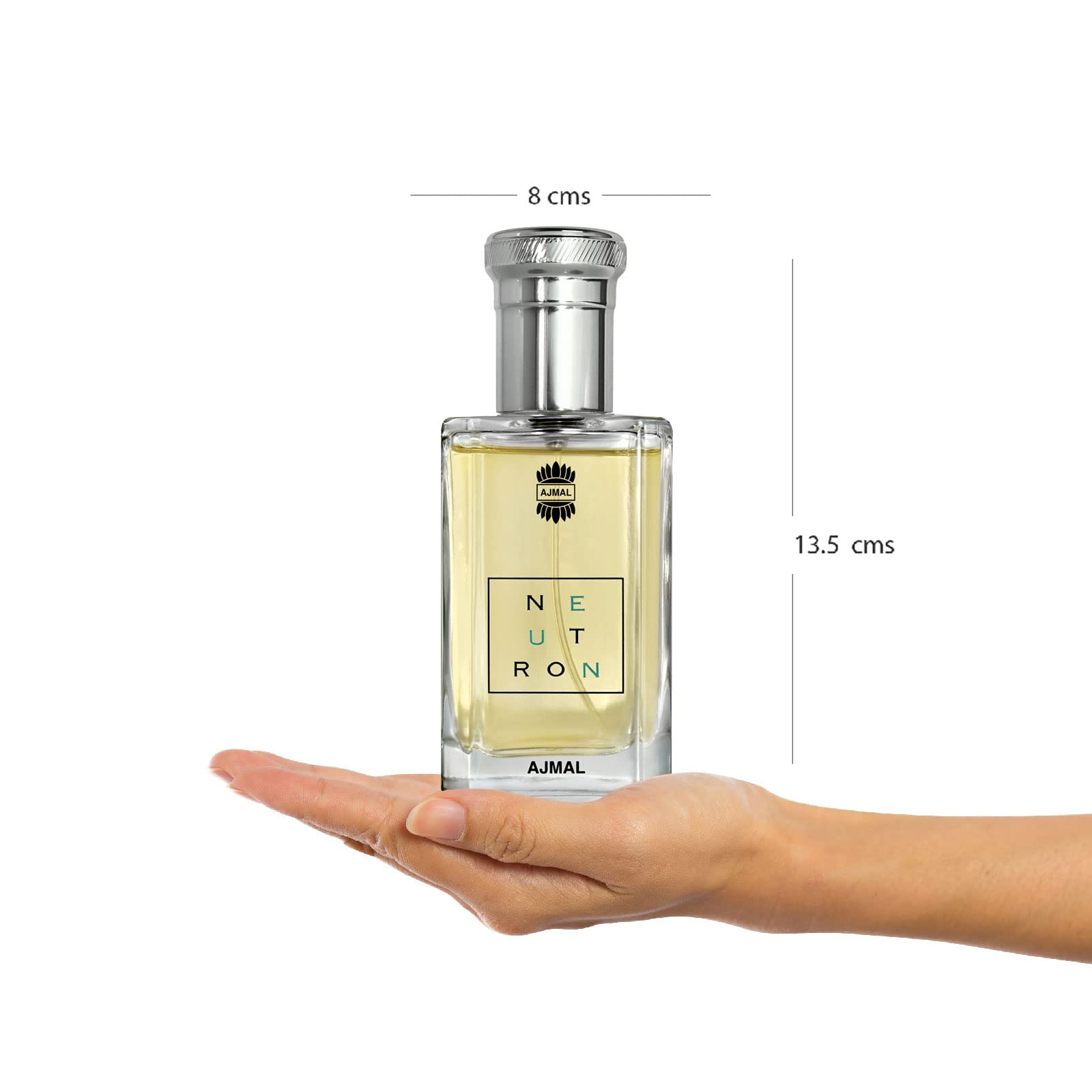Ajmal Neutron Eau de Parfum for Men – 3.4 oz / 100 ml | Fresh Fruity-Musky & Woody Scent | Long-Lasting Dubai Craft