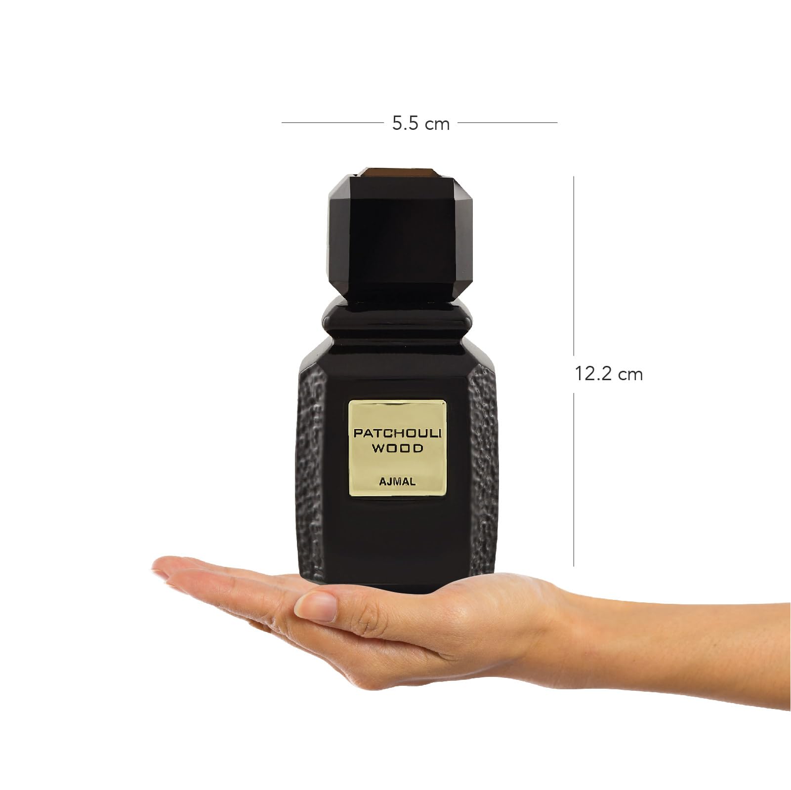 Ajmal Patchouli Wood Eau de Parfum for Men – 3.4 oz / 100 ml | Long-Lasting Spicy Woody Fragrance – Made in Dubai