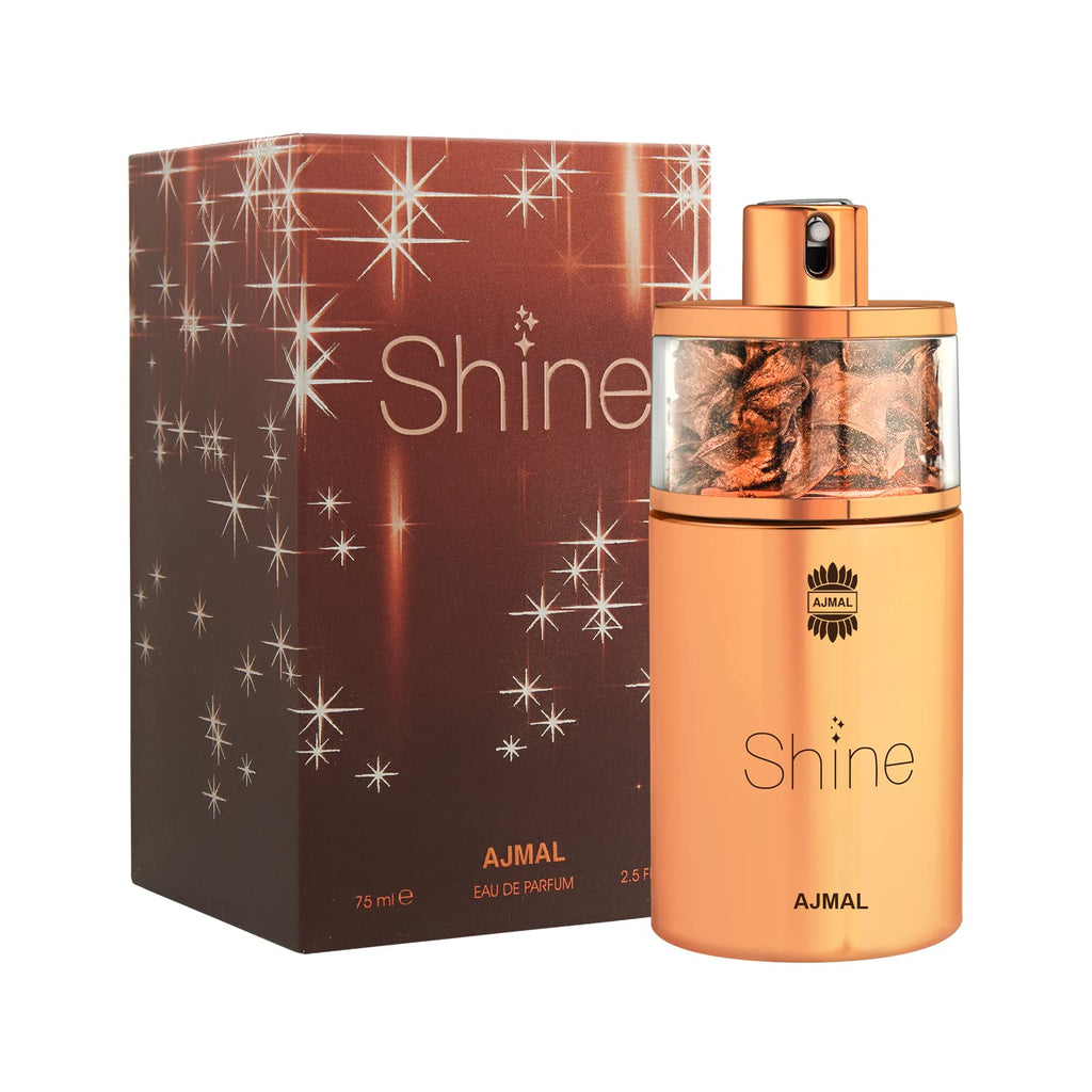Ajmal Shine Eau de Parfum for Women – Long-Lasting Fruity Floral with Pomegranate, Strawberry & Peony | 75ml