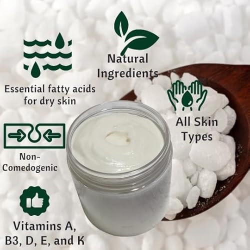 AJOMED COSMETICS Tallow & Goat Milk Body Butter – Natural Moisturizing Cream (Unscented)