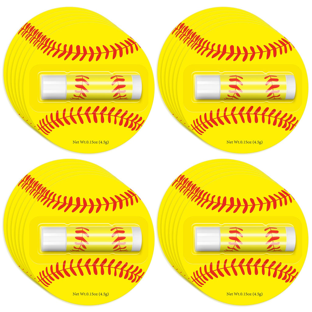 AKAIXI 24-Pack Softball Chapstick – Beeswax Lip Balm with Vanilla Flavor