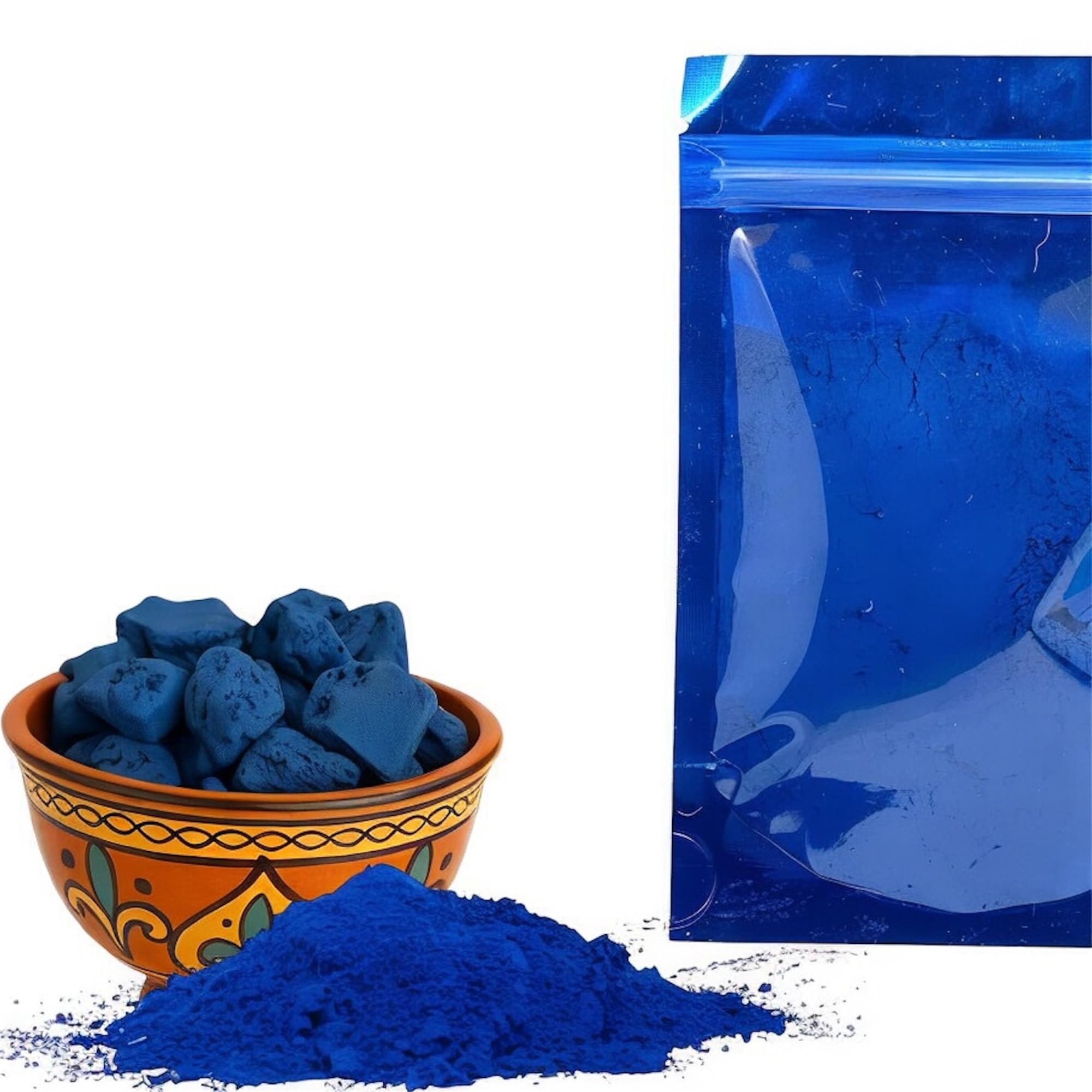 Aker Fassi Blue Spirulina Powder – Pure Moroccan Nila for Skin Brightening