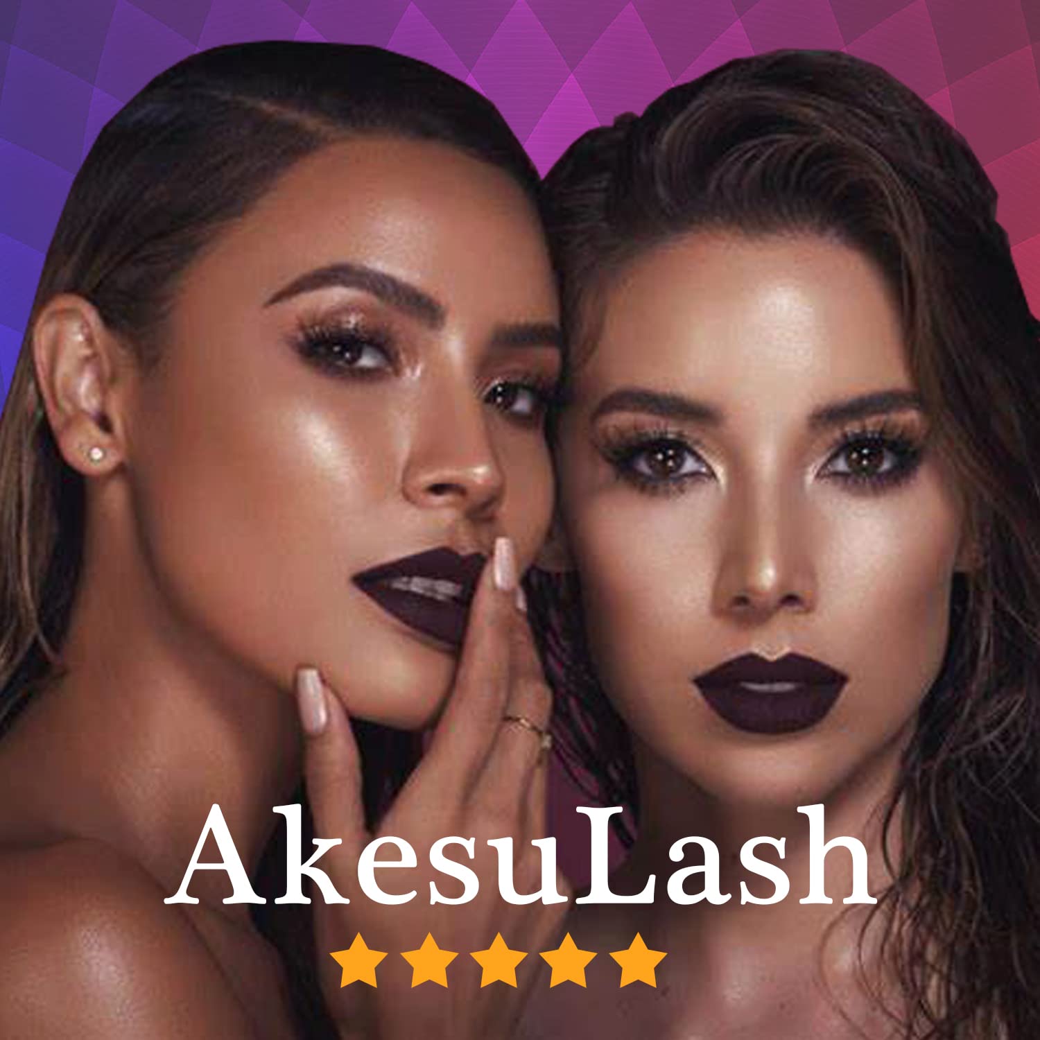 AkesuLash Magnetic Eyelashes – 7 Pairs + Eyeliner Kit (3D Round), Reusable