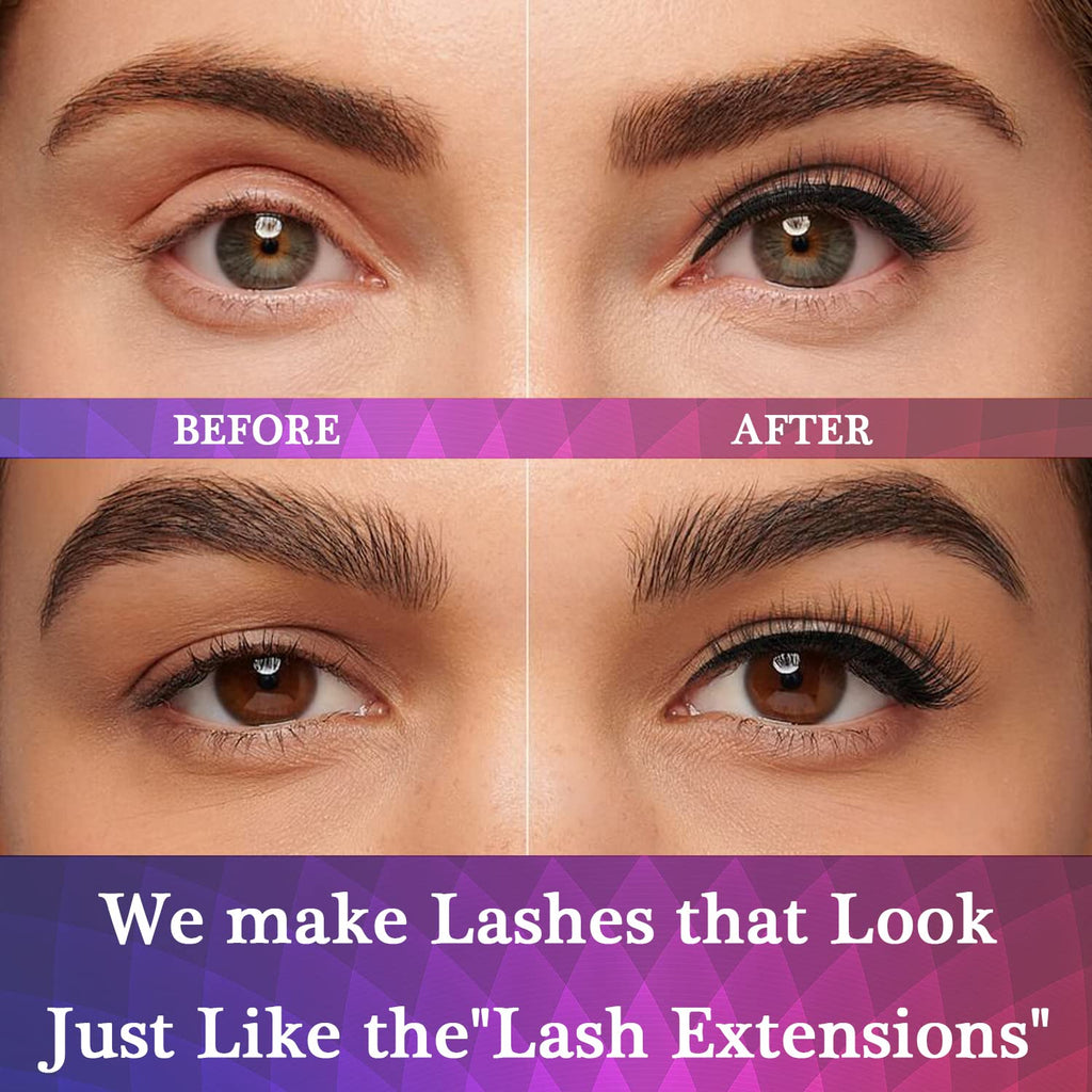 AkesuLash Magnetic Eyelashes – 10 Pairs, 3D Faux Mink, Upgraded Liner Kit (Cruelty-Free)