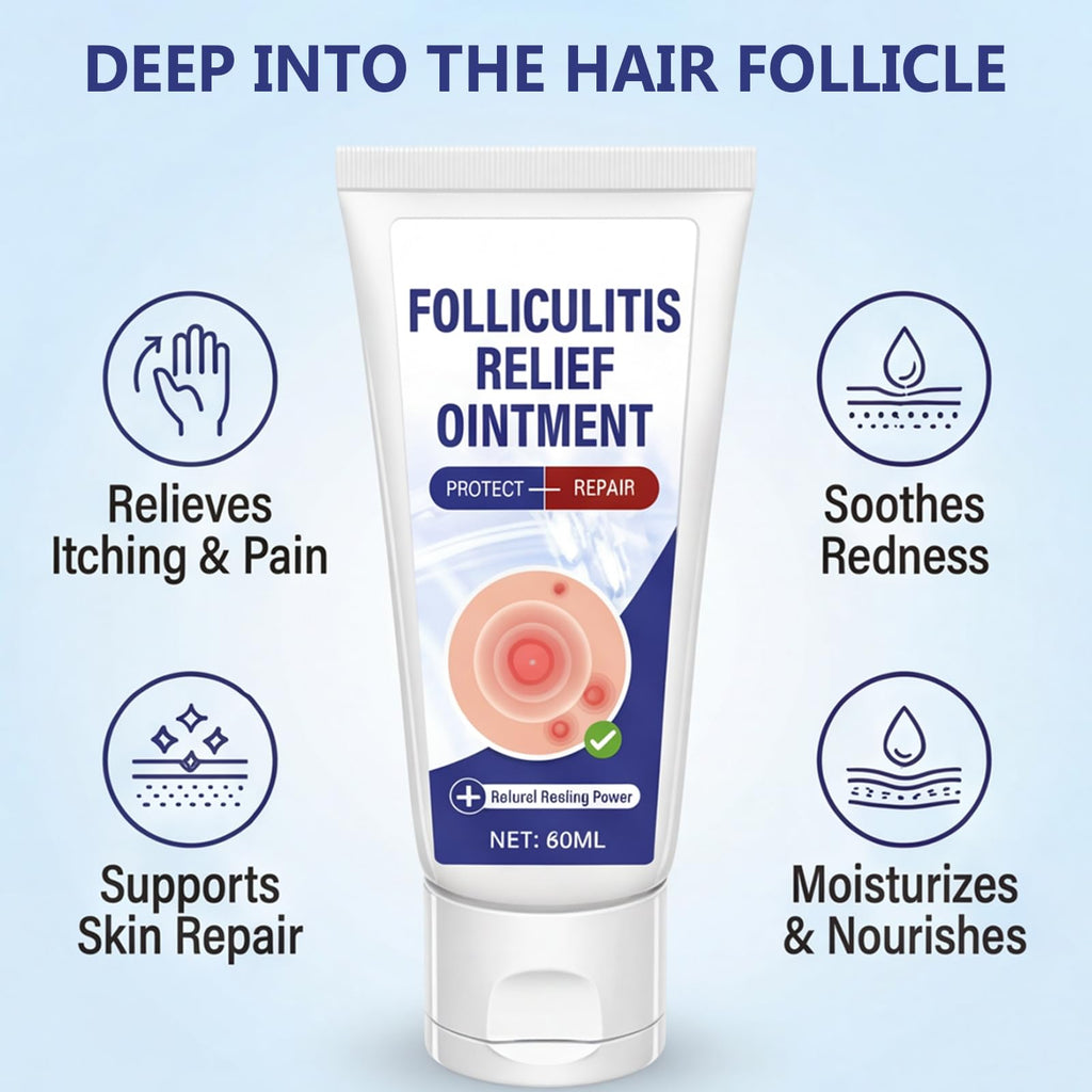AKQBPN Folliculitis Treatment Cream - Soothes Itching & Redness | Natural, Non-Irritating Formula | 2oz