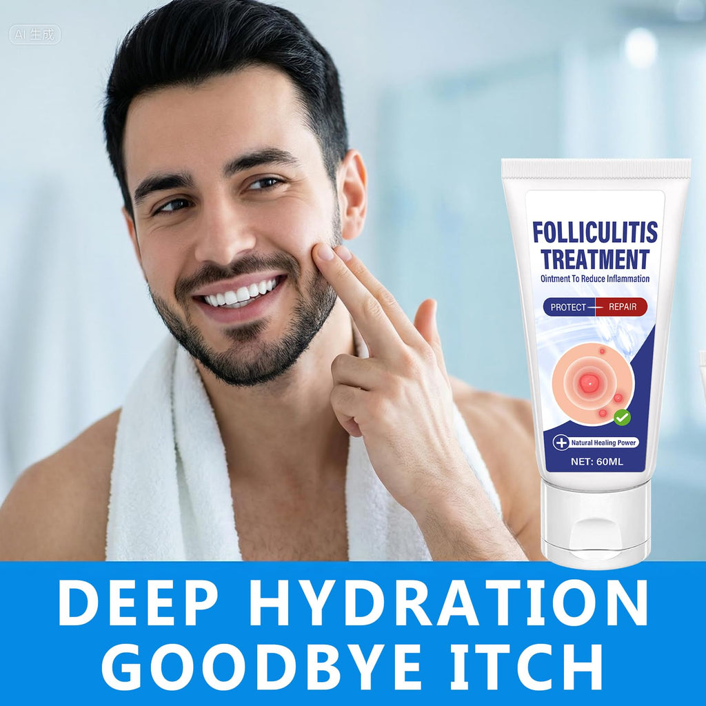 AKQBPN Folliculitis Treatment Cream - Soothes Itching & Redness | Natural, Non-Irritating Formula | 2oz