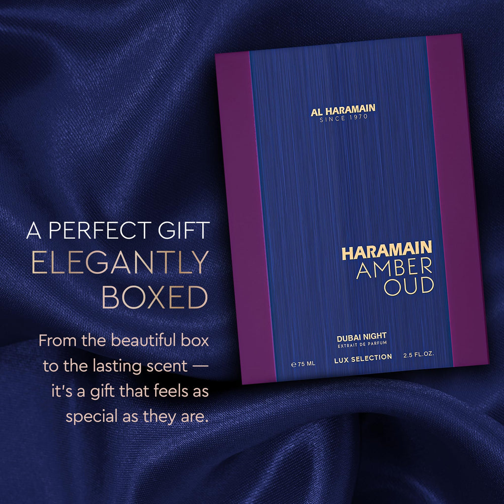 Al Haramain Amber Oud EDP 75ml + Atomizer – Dubai Night | Unisex Perfume