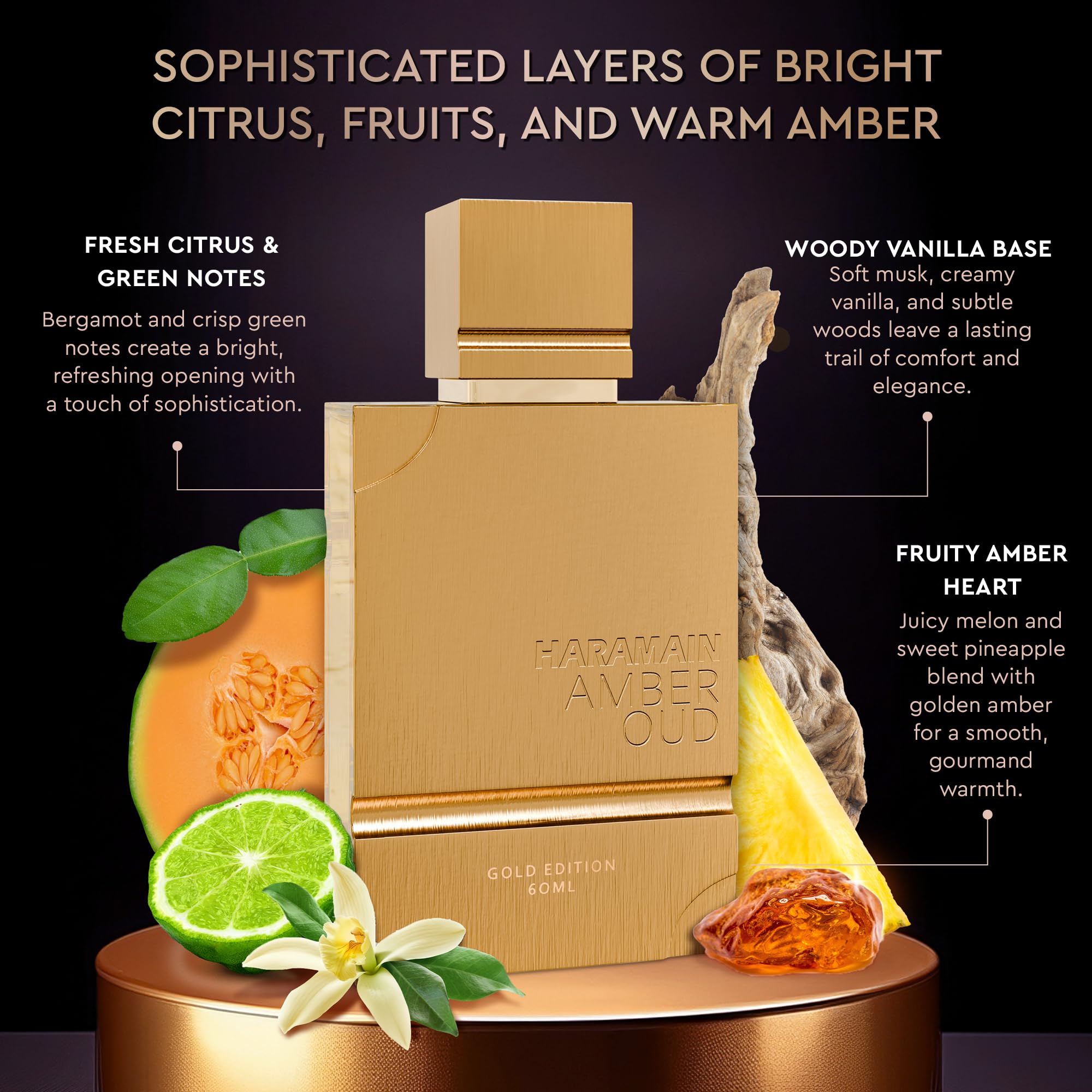 Al Haramain Amber Oud Gold Edition EDP 60ml + Atomizer – Unisex Arabian Perfume
