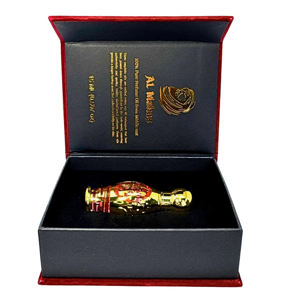 AL MAHAS Rose de ambre Satin Silk Oud Attar (15 ML) – Long Lasting Unisex 100% Pure Perfume Oil