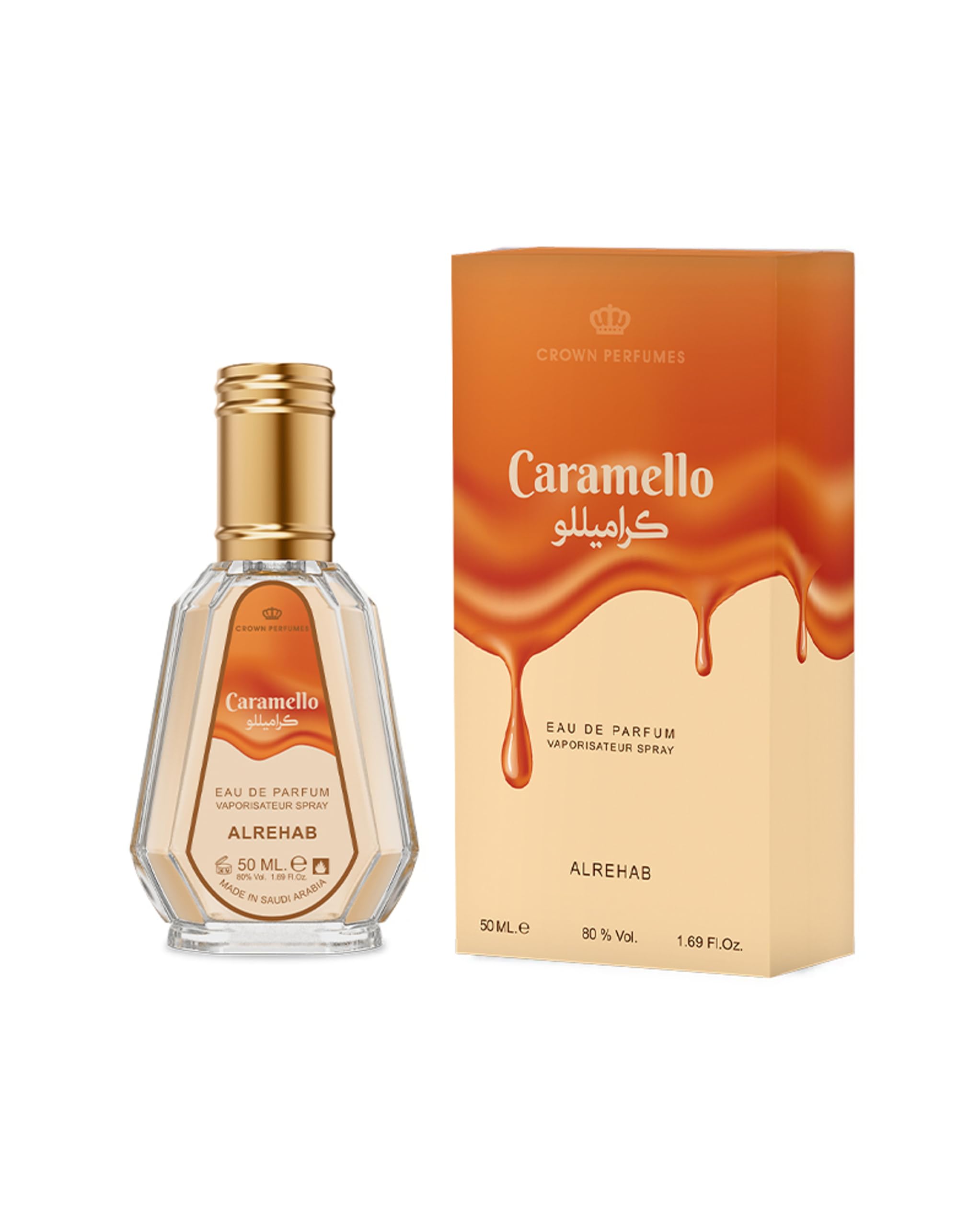 Al-Rehab Caramello Eau de Parfum Spray 50 ml – Long-Lasting Unisex Fragrance