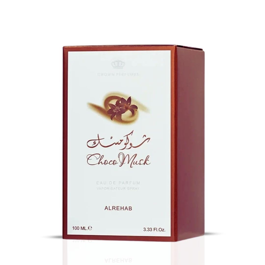 Al-Rehab Choco Musk Eau de Parfum 100ml | Unisex Warm Spicy Gourmand Scent