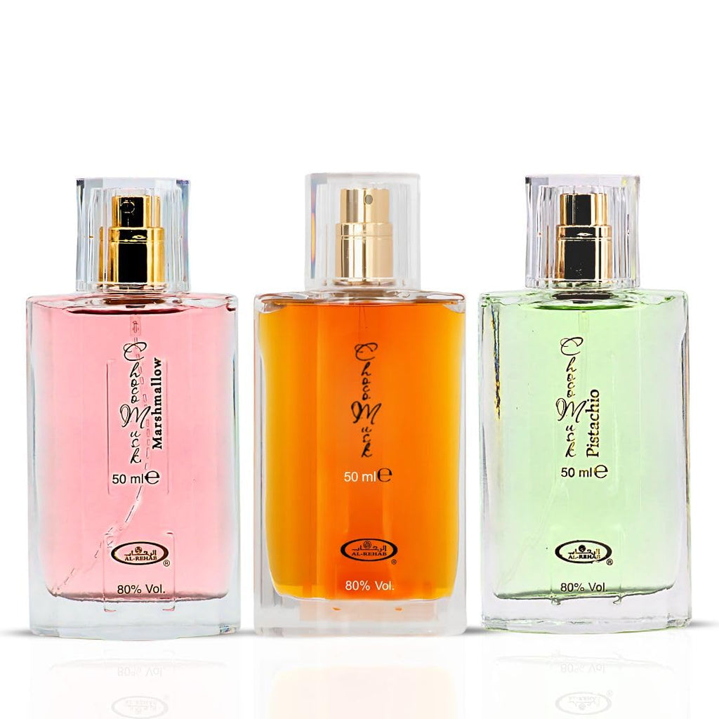 Al-Rehab Choco Musk Bundle - 3×50ml EDPs (Original, Marshmallow & Pistachio)