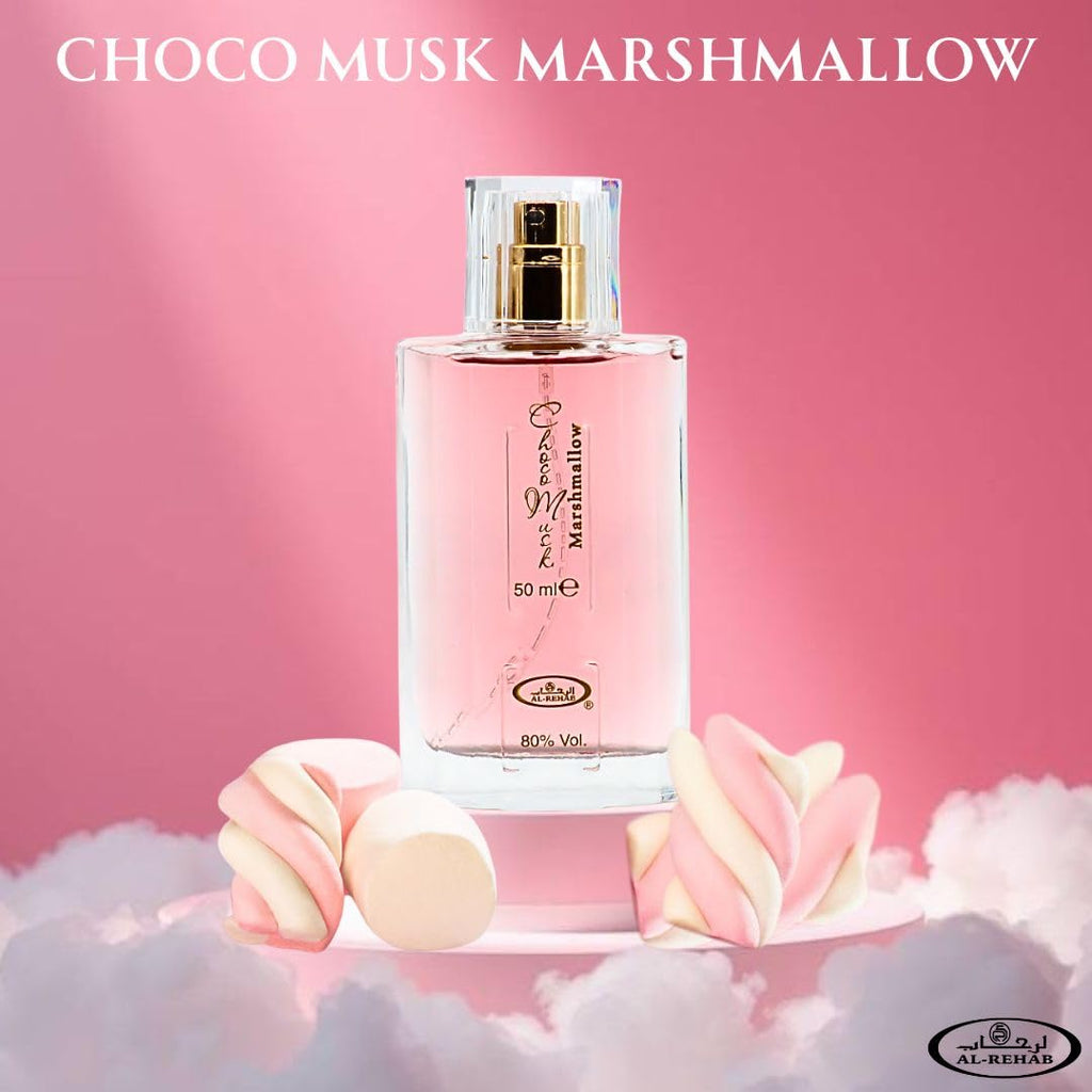 Al-Rehab Choco Musk Marshmallow & Pistachio EDP Sprays 50ml Bundle | Gourmand Chocolate & Vanilla Fragrances