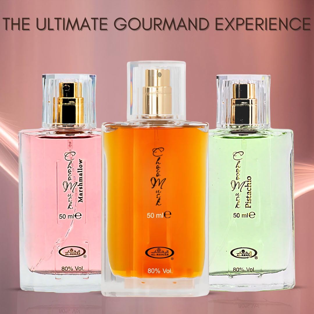 Al-Rehab Choco Musk Bundle - 3×50ml EDPs (Original, Marshmallow & Pistachio)