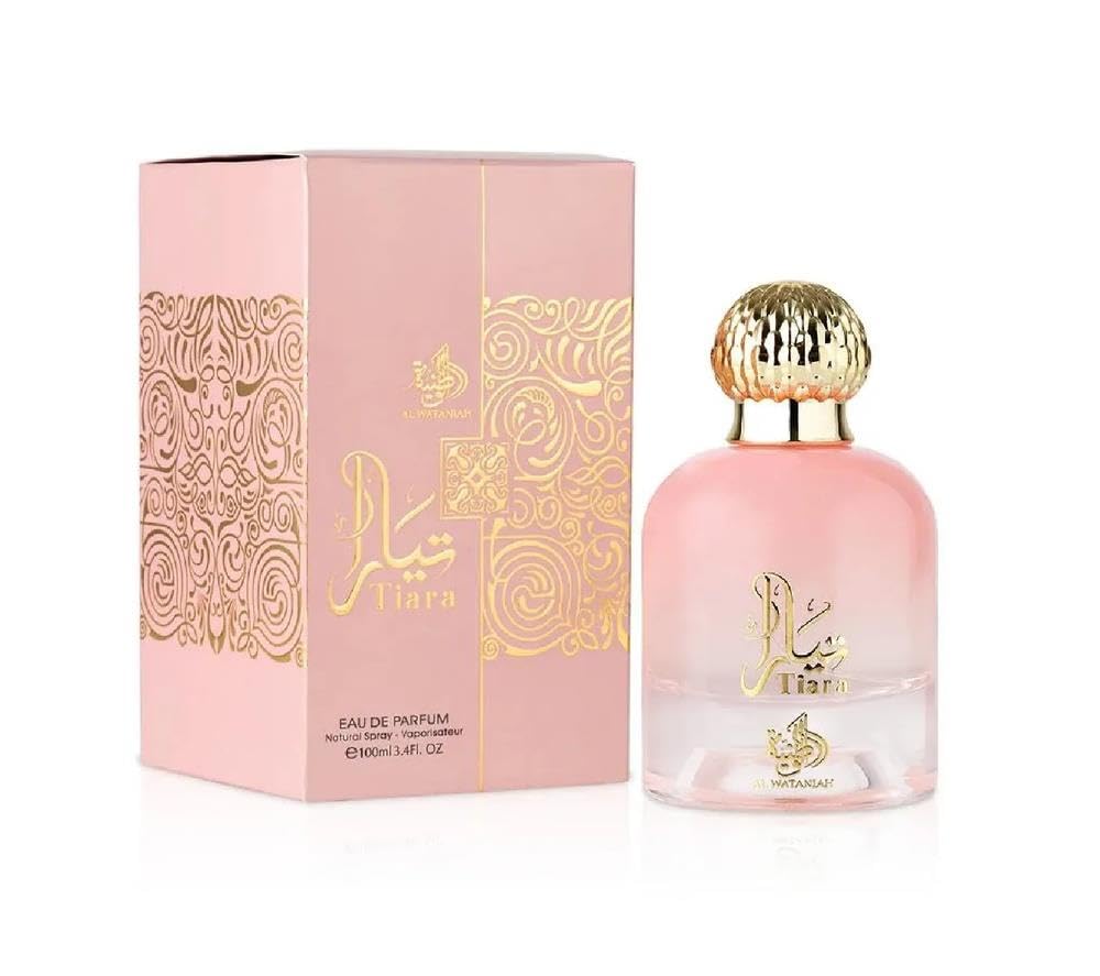 Al Wataniah Tiara Pink Eau de Parfum Spray 3.4 oz – Elegant Floral Fragrance