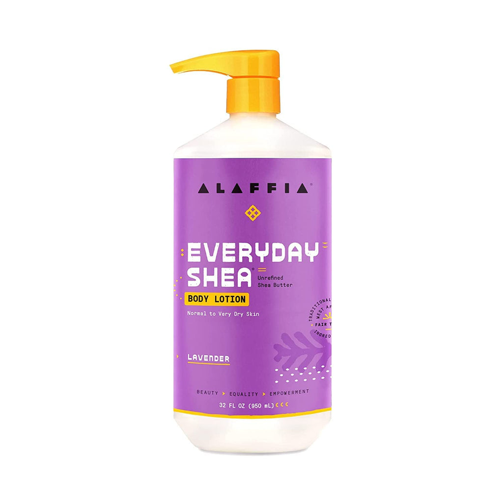 Alaffia Everyday Shea Body Lotion – 2 Pack (32 oz each) for Normal to Very Dry Skin | Fair Trade, Lavender & Lemongrass