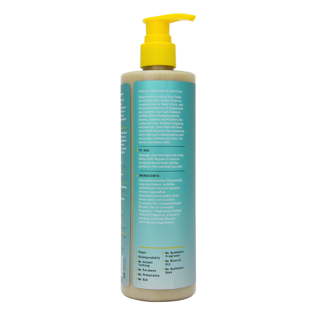 Alaffia Beautiful Curls Curl Enhancing Cream Shampoo for Kinky Curly Hair – Sulfate Free, Shea Butter