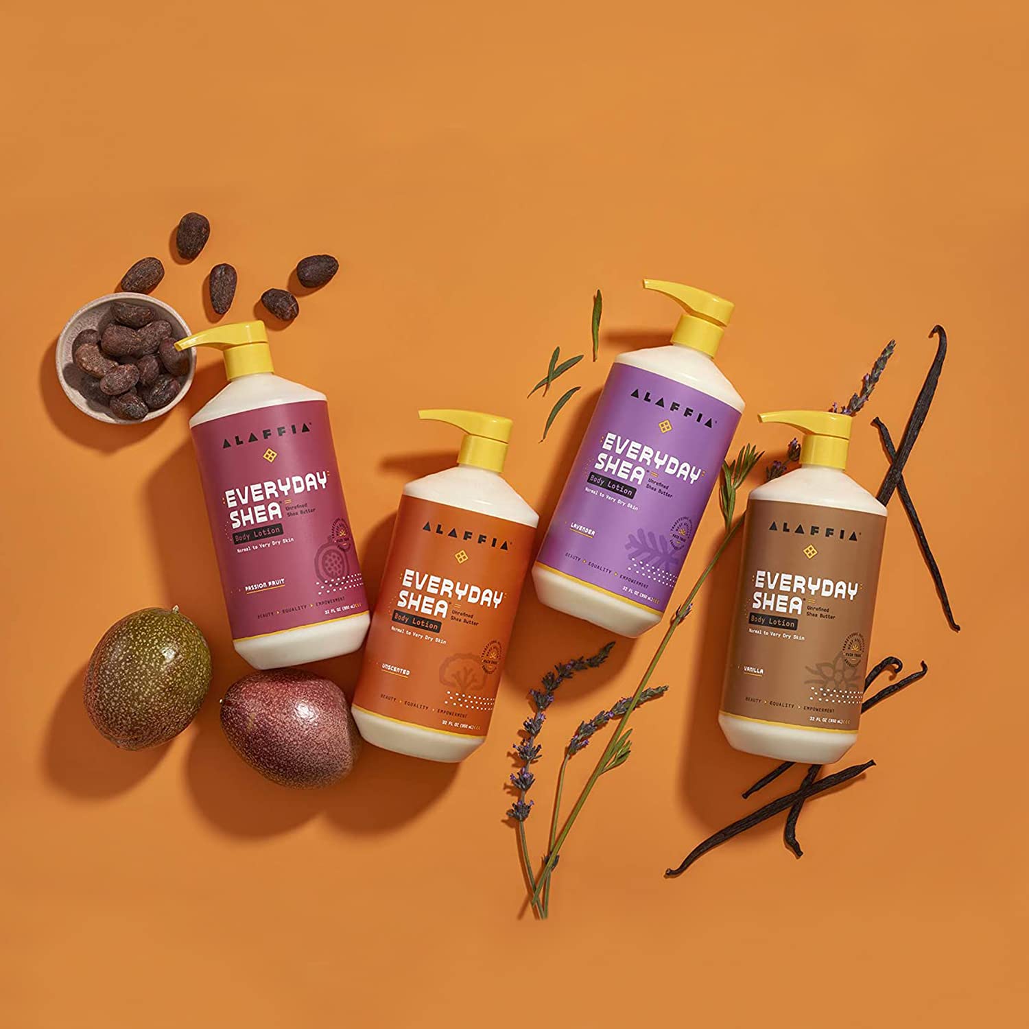 Alaffia EveryDay Shea Conditioner – Moisturizes, Restores & Protects | Fair Trade Shea Butter, Unscented, 2-Pack (32 oz each)