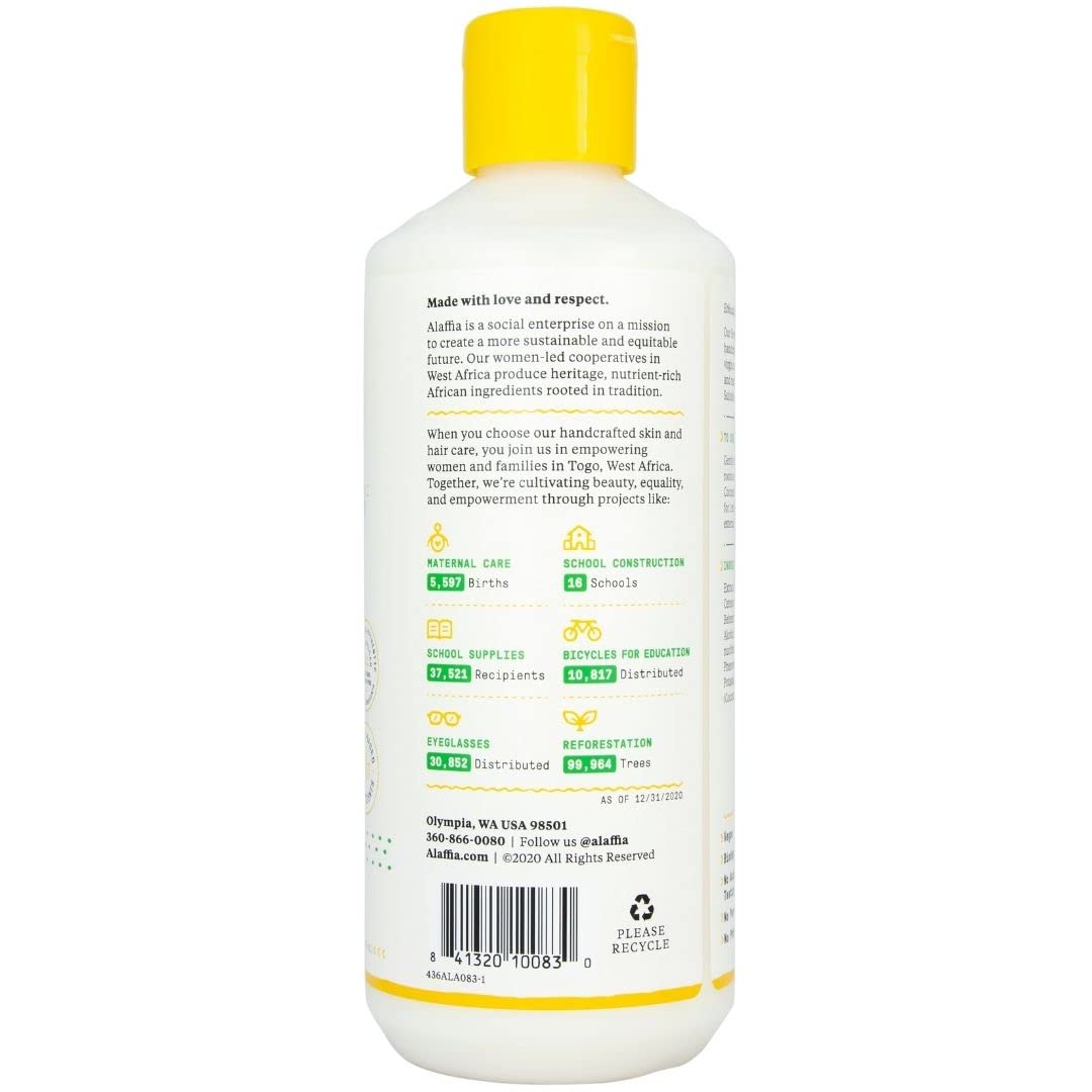 Alaffia Everyday Coconut Conditioner - 2 Pack for Wavy & Curly Hair | Virgin Coconut Oil, Ginger Extract, Vitamin E