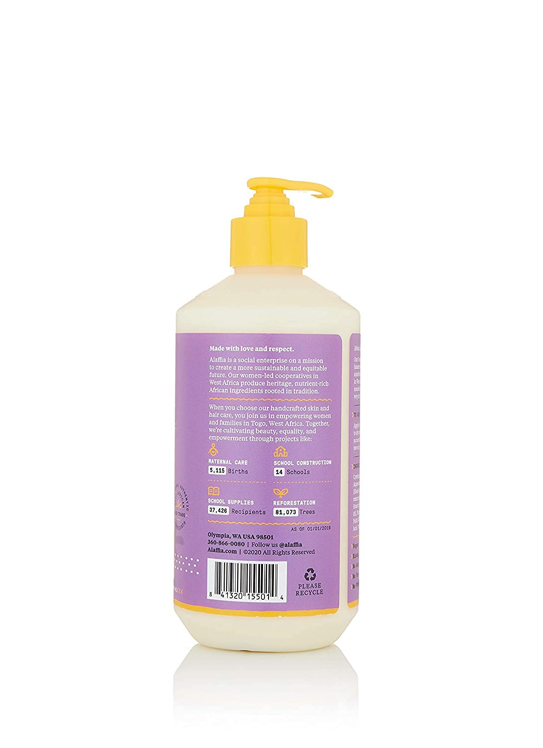 Alaffia EveryDay Shea Body Lotion | Calming, Cruelty-Free, Fair Trade Shea Butter & Neem (16 oz)