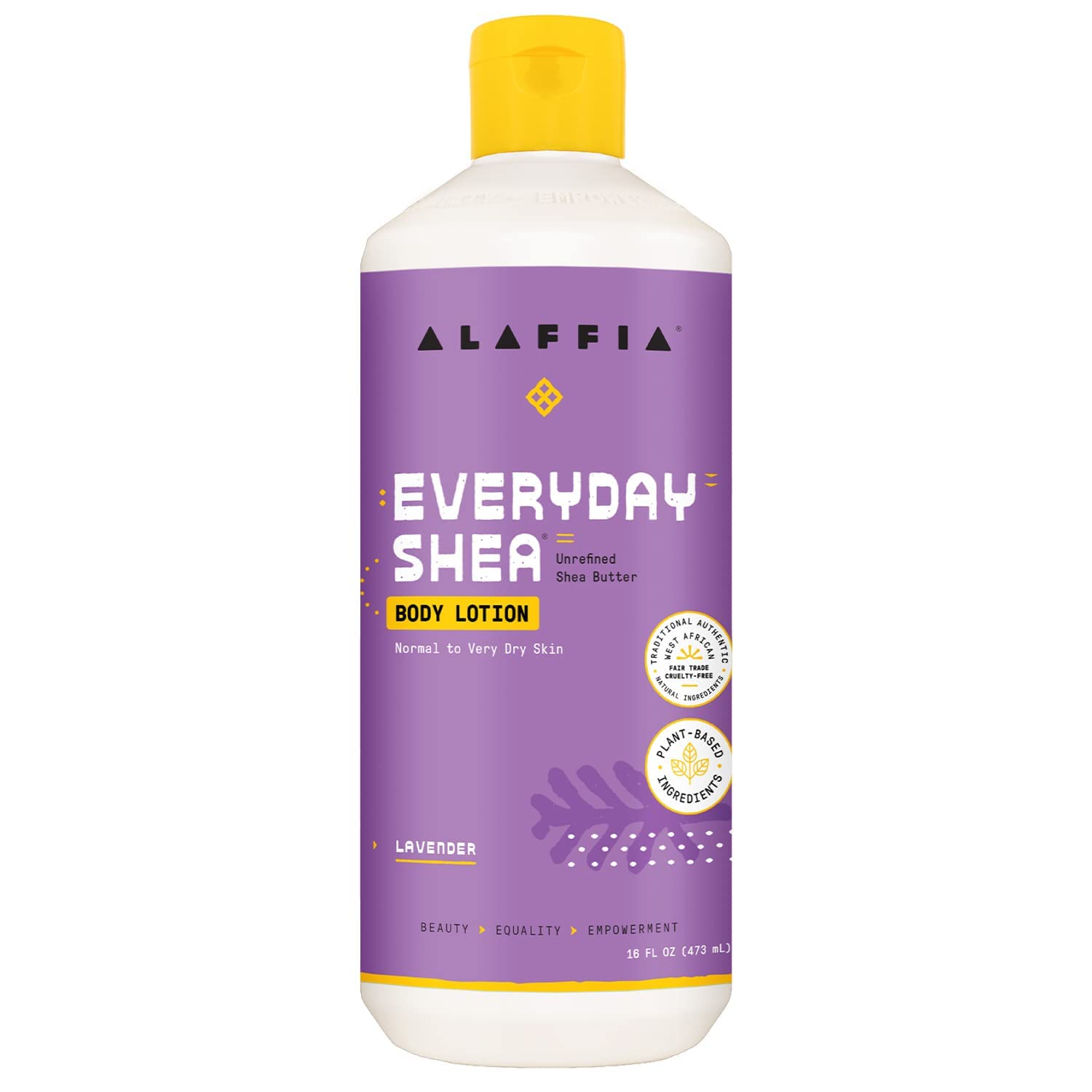 Alaffia EveryDay Shea Body Lotion | Calming, Cruelty-Free, Fair Trade Shea Butter & Neem (16 oz)