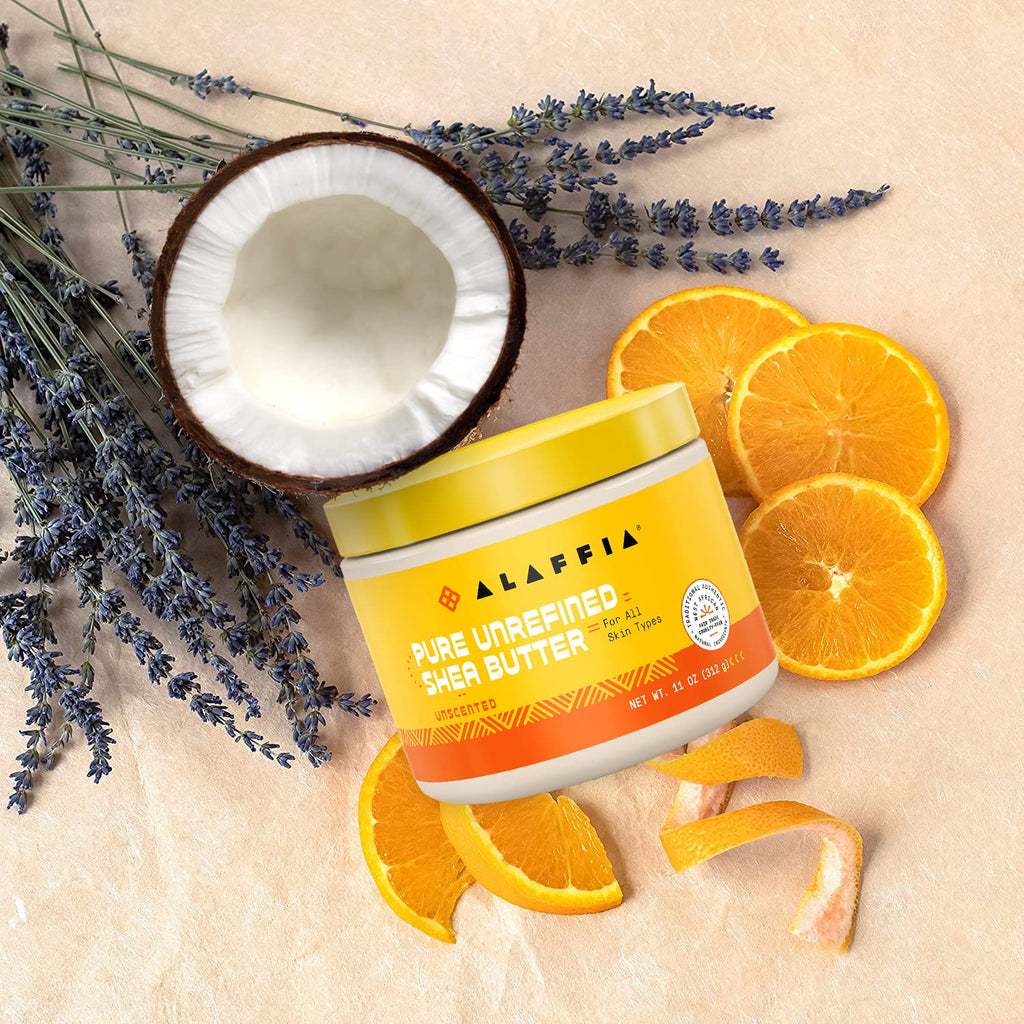 Alaffia Everyday Shea Authentic Shea Butter – Unscented, 2-Pack, 11 oz Each