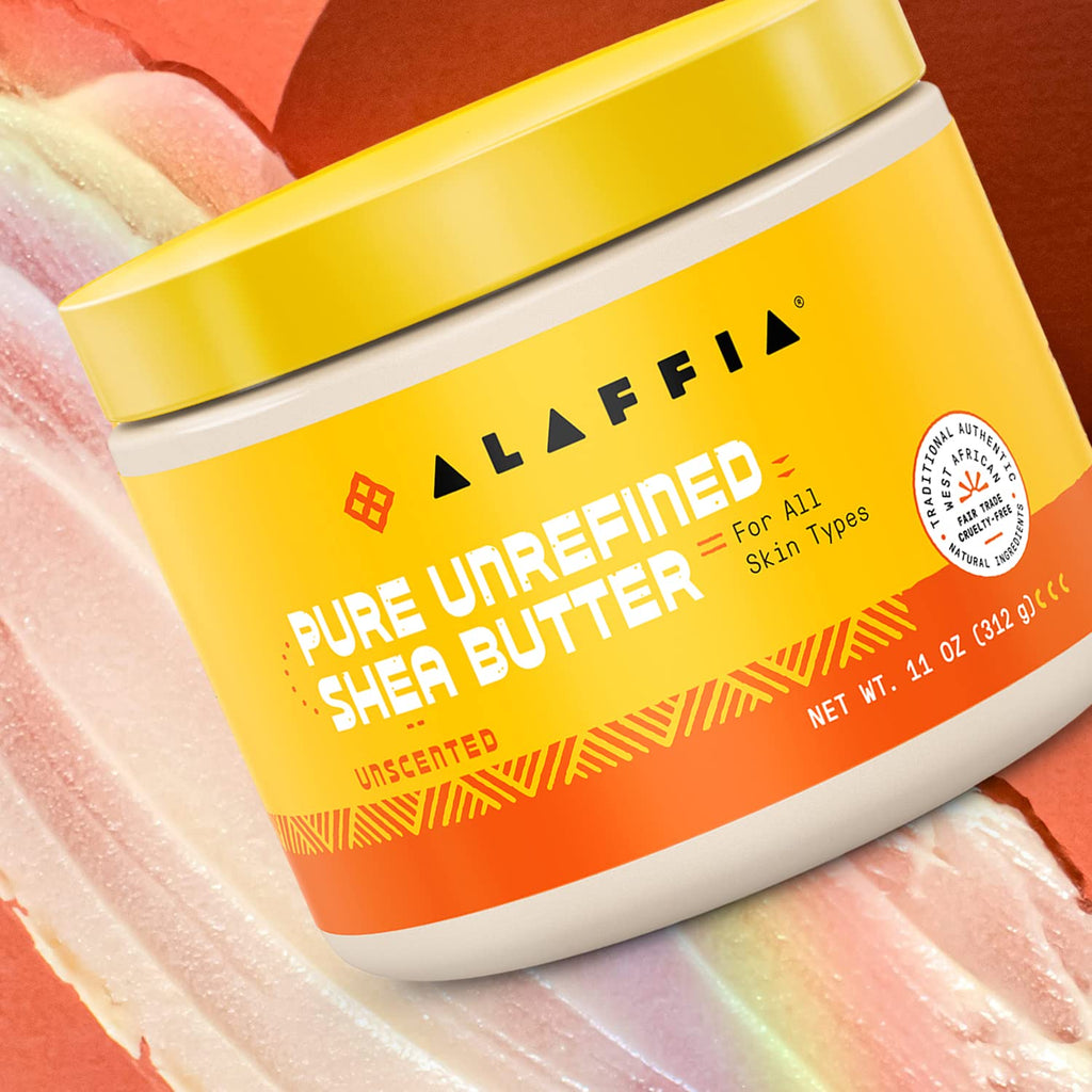 Alaffia Everyday Shea Authentic Shea Butter – Unscented, 2-Pack, 11 oz Each