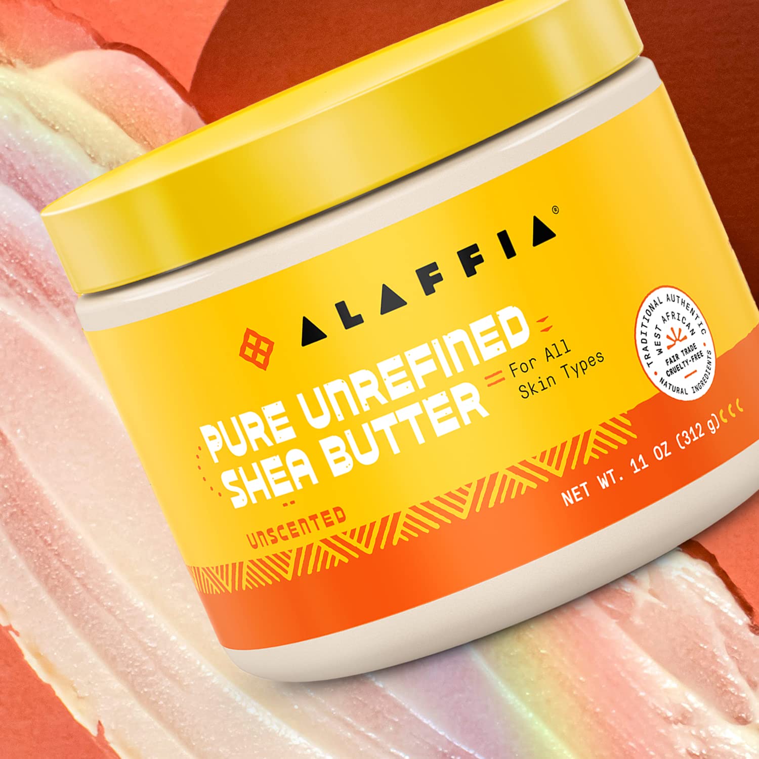 Alaffia Everyday Shea Authentic Shea Butter – Unscented, 2-Pack, 11 oz Each