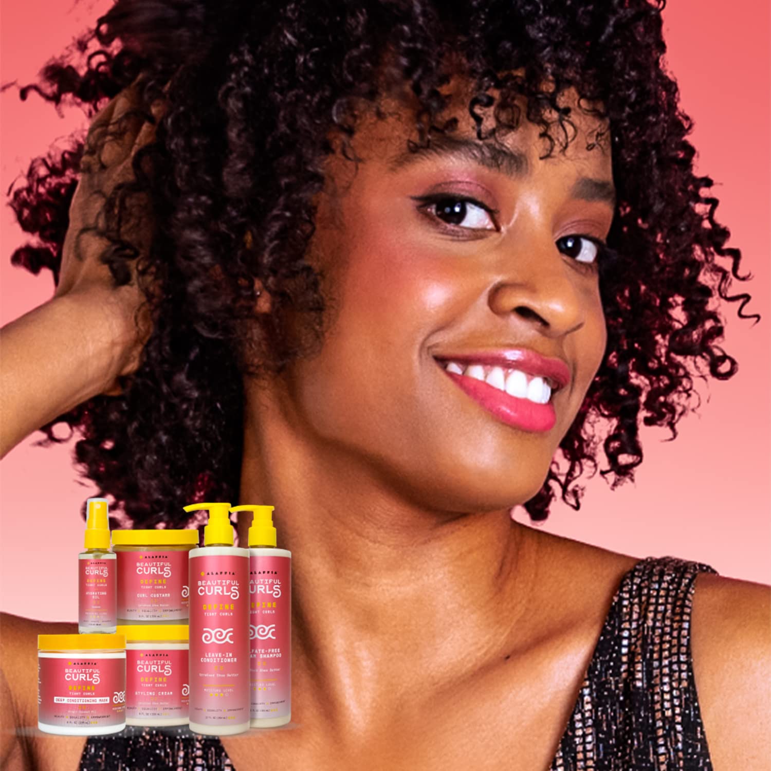 Alaffia Beautiful Curls Curl Defining Cream Shampoo – Sulfate-Free for Coily to Curly Hair