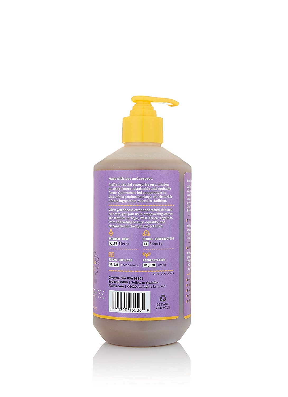 Alaffia EveryDay Shea Body Wash – Vanilla Mint, Sulfate-Free Moisturizing Cleanser