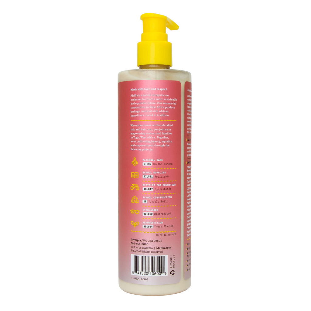 Alaffia Beautiful Curls Curl Defining Cream Shampoo – Sulfate-Free for Coily to Curly Hair