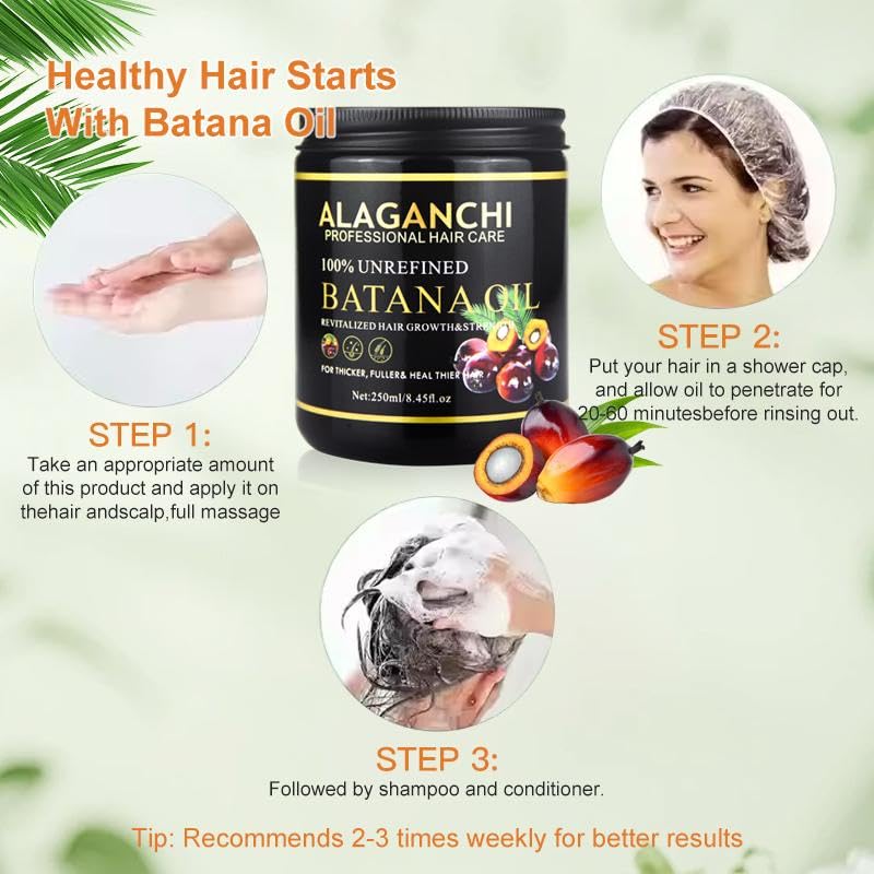 Alaganchi Batana Oil 250ml – 100% Unrefined & Pure for Hair Growth & Strength