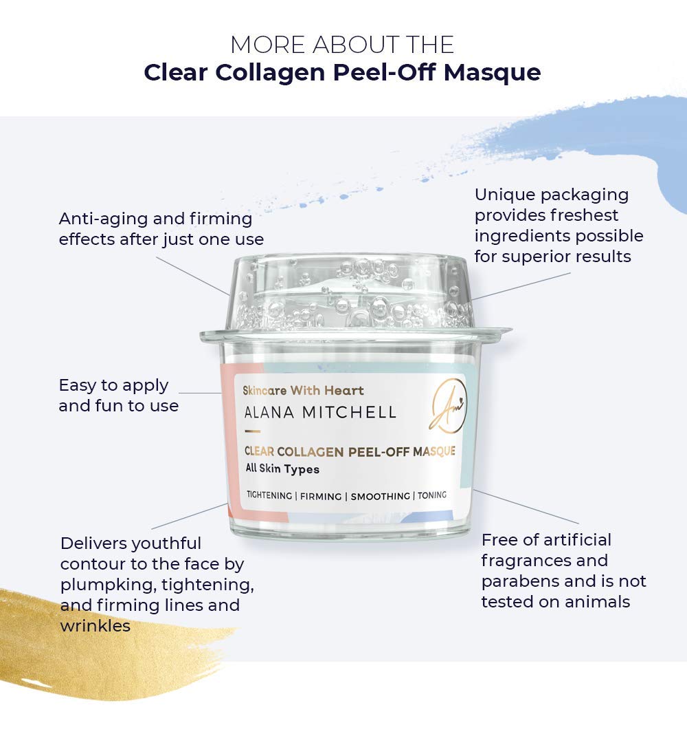 Alana Mitchell Anti Aging Peel-Off Collagen Mask – All Skin Types (Two Pack)
