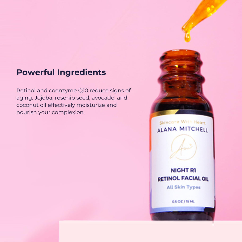 Alana Mitchell Retinol Serum for Face – Overnight Brightening & Anti-Aging Oil (15 ml)
