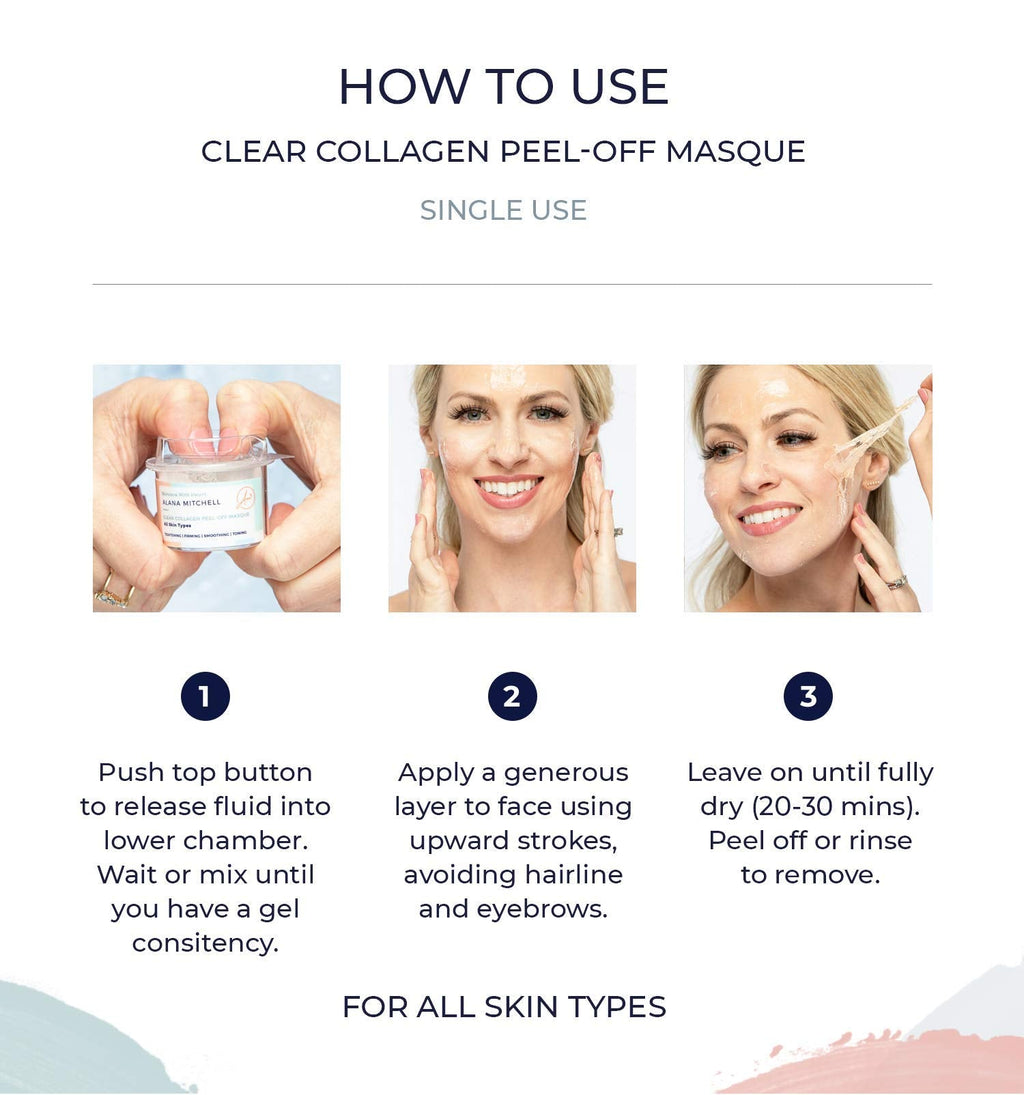 Alana Mitchell Anti Aging Peel-Off Collagen Mask – All Skin Types (Two Pack)