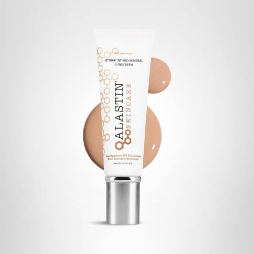 ALASTIN Skincare HydraTint Pro Mineral Sunscreen SPF 36 – 3.2 oz | 2-in-1 Tinted Sunblock & Moisturizer for Face & Neck | Fragrance-Free & Water Resistant