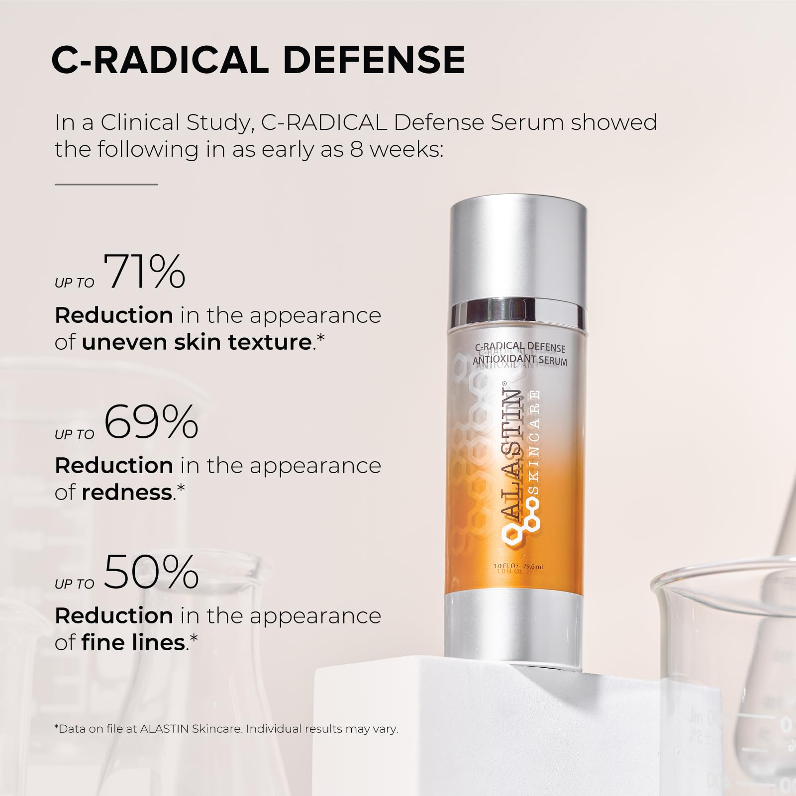 ALASTIN Skincare C-RADICAL Defense Face Serum (1 oz) | Hydrating Vitamin C Serum for Environmental Protection and Elastin Support