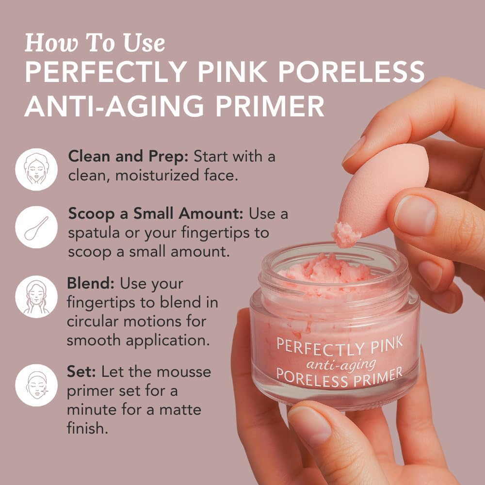 Alayne Curtiss Bridal Beauty Perfectly Pink Poreless Primer – Pore-Minimizing & Mattifying Makeup Primer