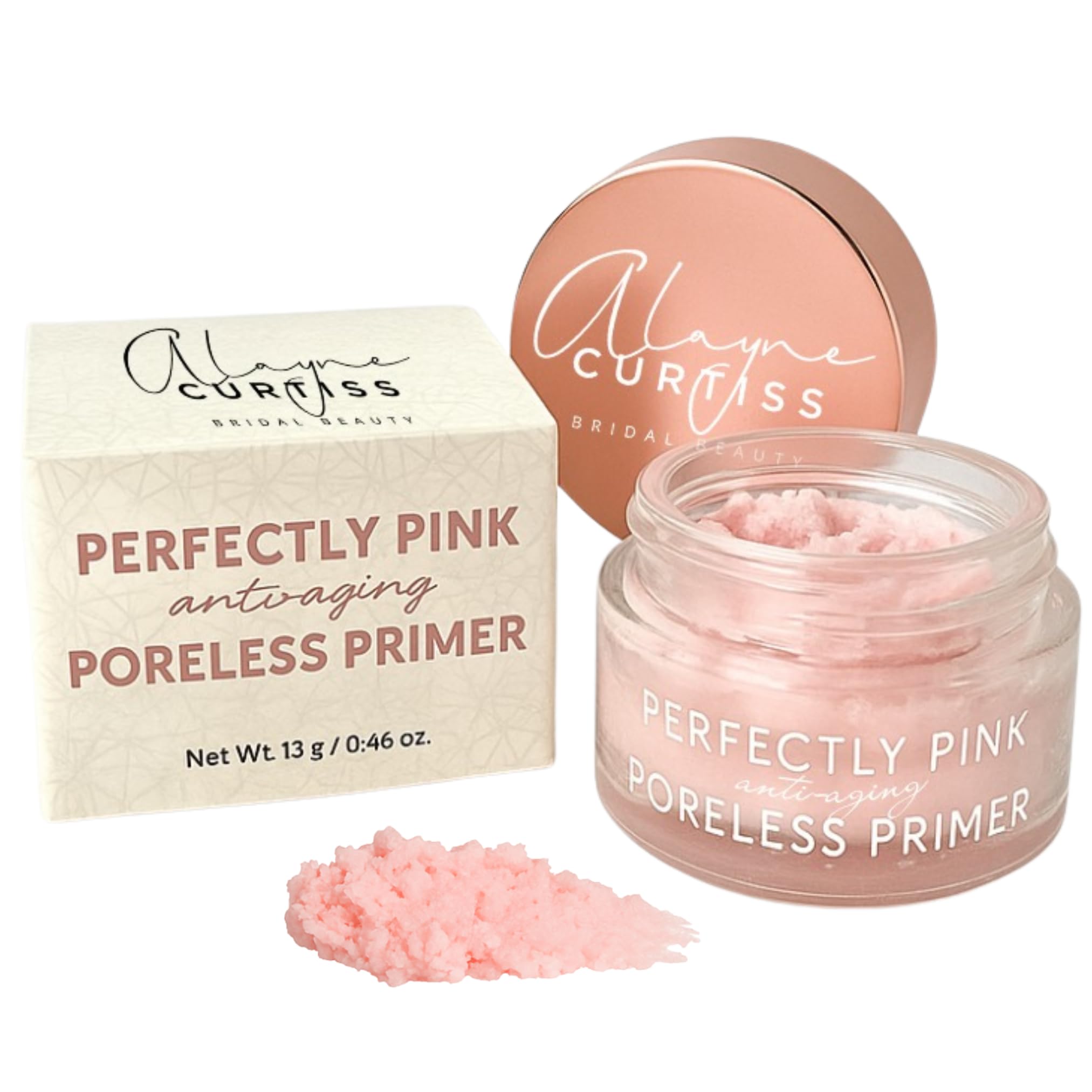 Alayne Curtiss Bridal Beauty Perfectly Pink Poreless Primer – Pore-Minimizing & Mattifying Makeup Primer