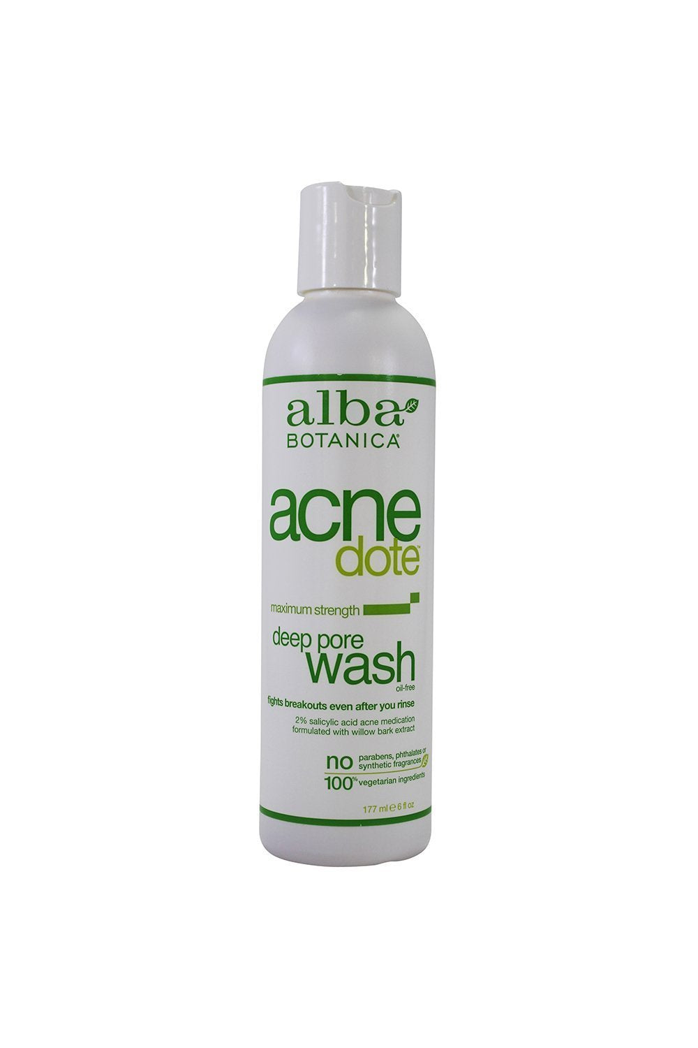 Alba Botanica Acnedote Deep Pore Wash – Natural Foaming Facial Cleanser, 6 oz