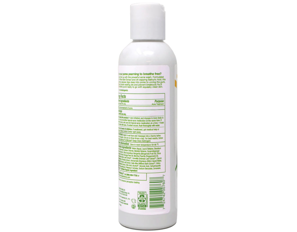 Alba Botanica Acnedote Deep Pore Wash – 6 oz Pack of 2 | 2% Salicylic Acid