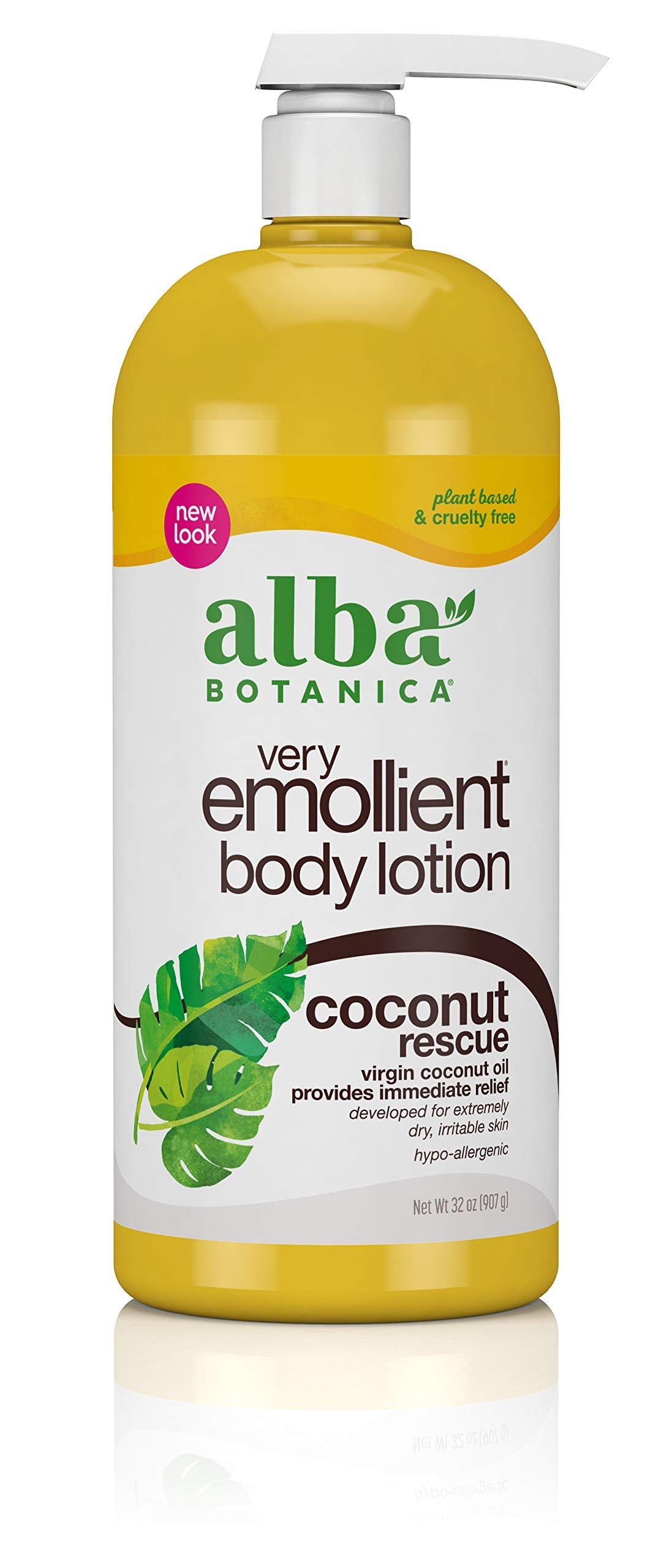 Alba Botanica Coconut Rescue Very Emollient Body Lotion, 32 oz – Packaging May Vary