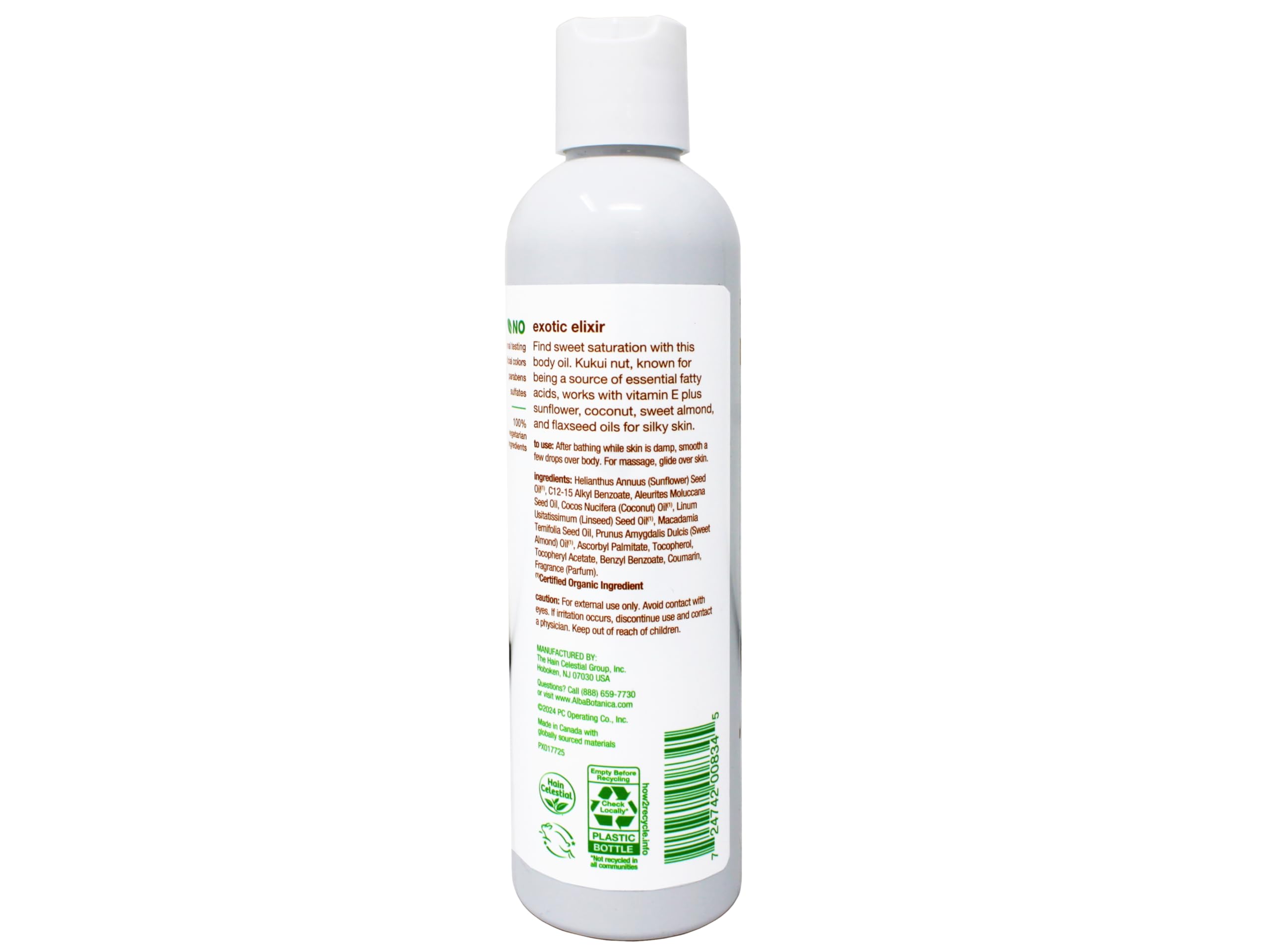 Alba Botanica Hawaiian Kukui Nut Body Oil – 2 Pack (8.5 oz each) – Cruelty-Free