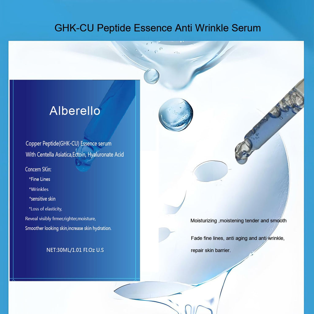 Alberello GHK-Cu Copper Peptides Serum for Face – Anti-Aging & Collagen Support 30ml