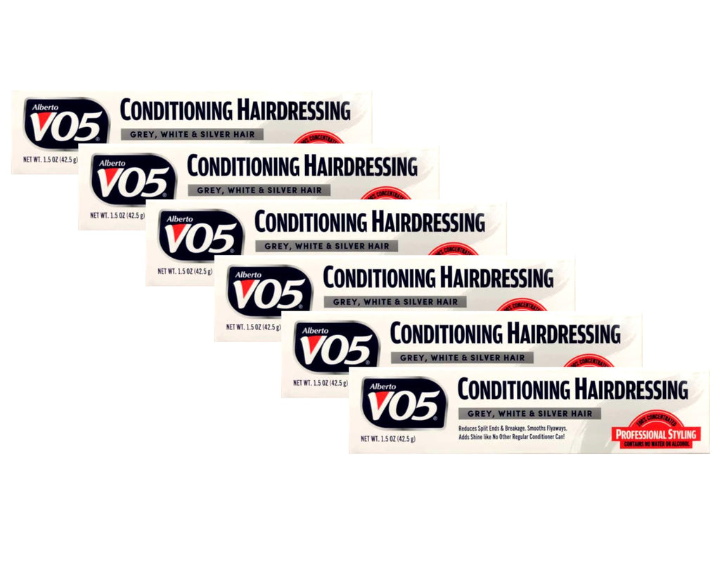 Alberto VO5 Conditioning Hairdressing for Gray/White/Silver Hair – 6x1.5 oz Tubes